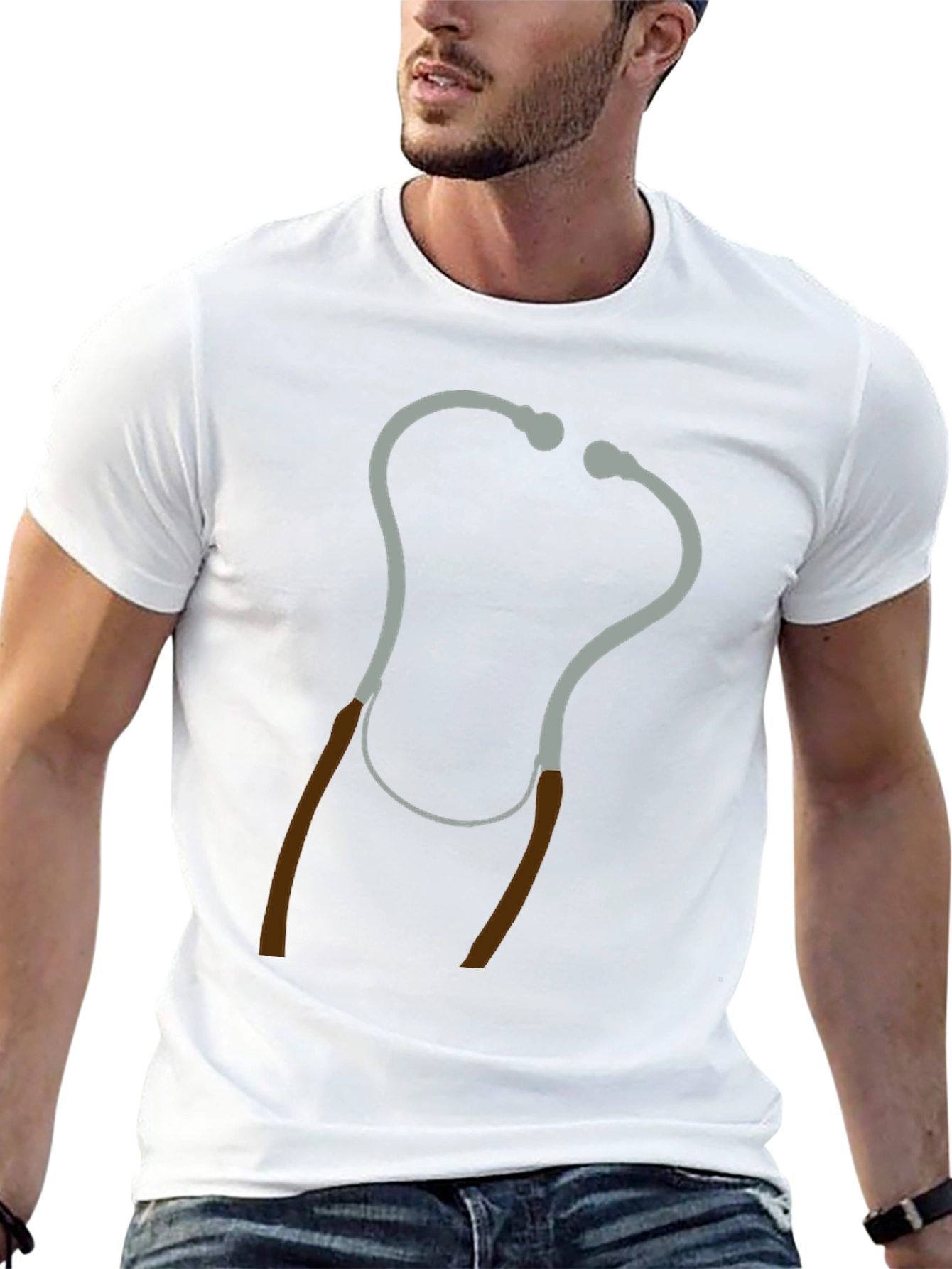 Stethoscope Graphic T-Shirt - Medical Humor Tee