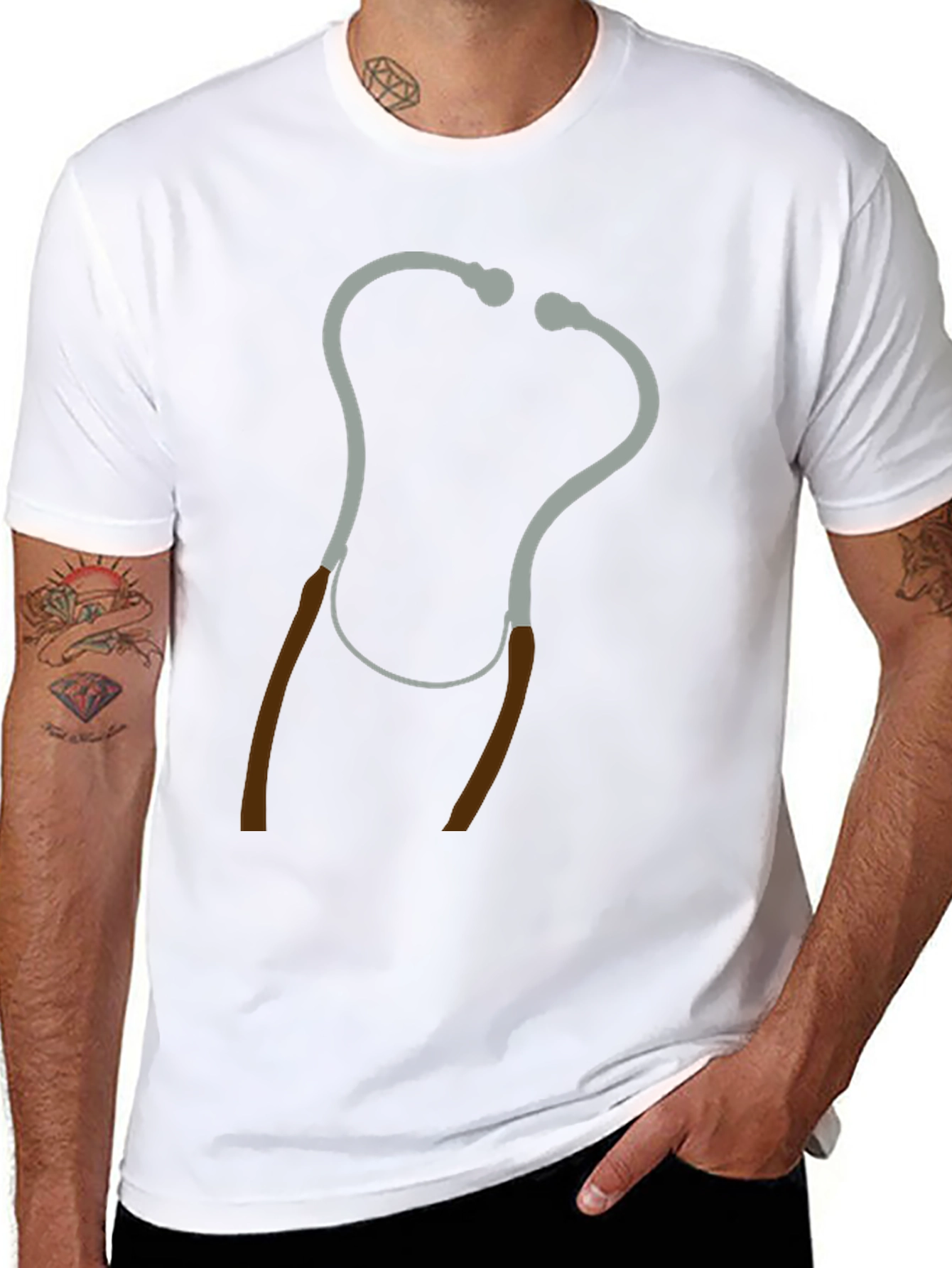 Stethoscope Graphic T-Shirt - Medical Humor Tee