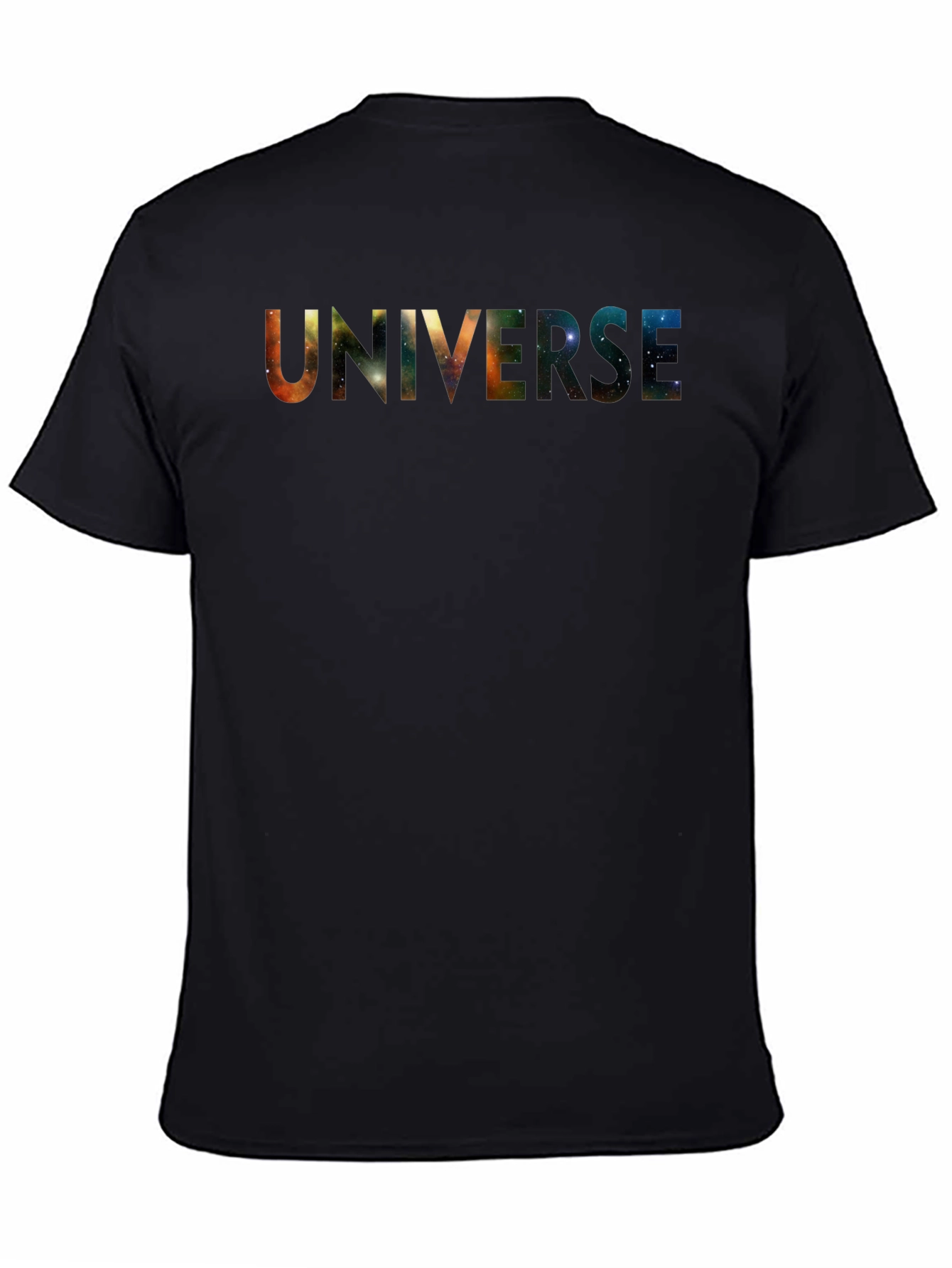 Universe Galaxy Graphic Black T-Shirt