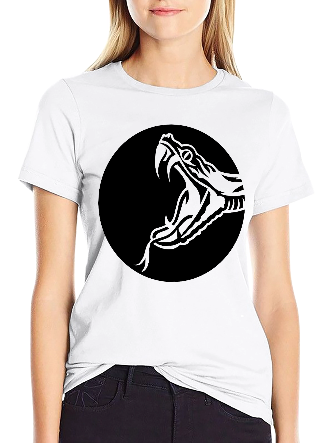 Black Snake Circle Graphic Tee