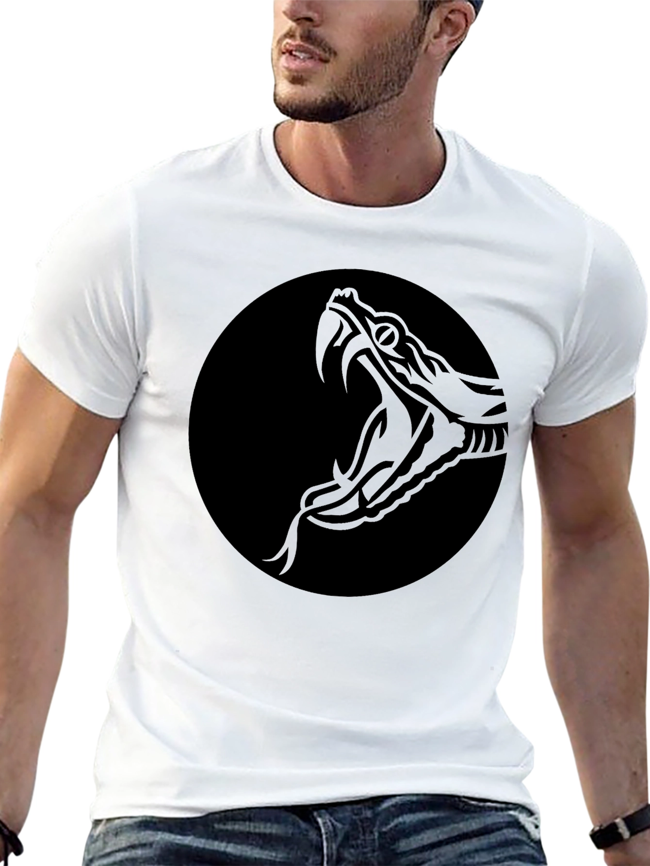 Black Snake Circle Graphic Tee