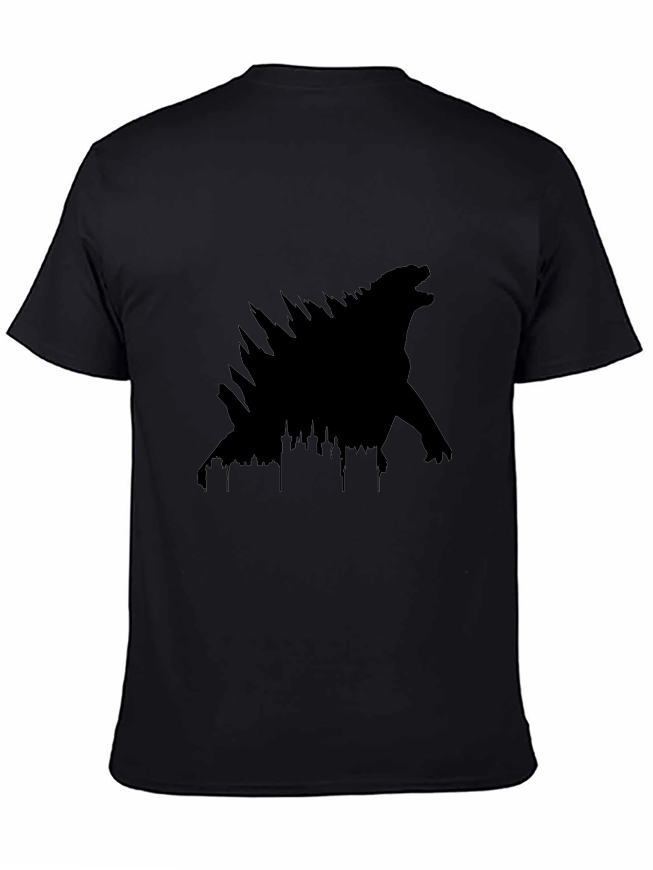 Godzilla Black Silhouette Graphic Tee