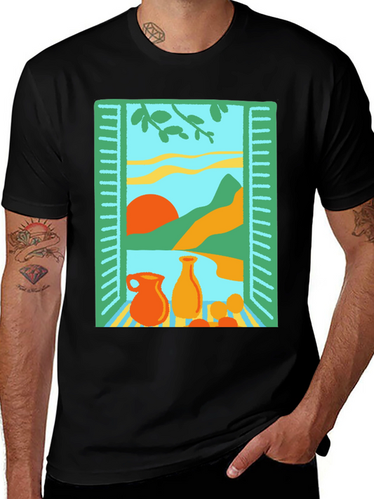 Artistic Window Still Life Graphic Tee