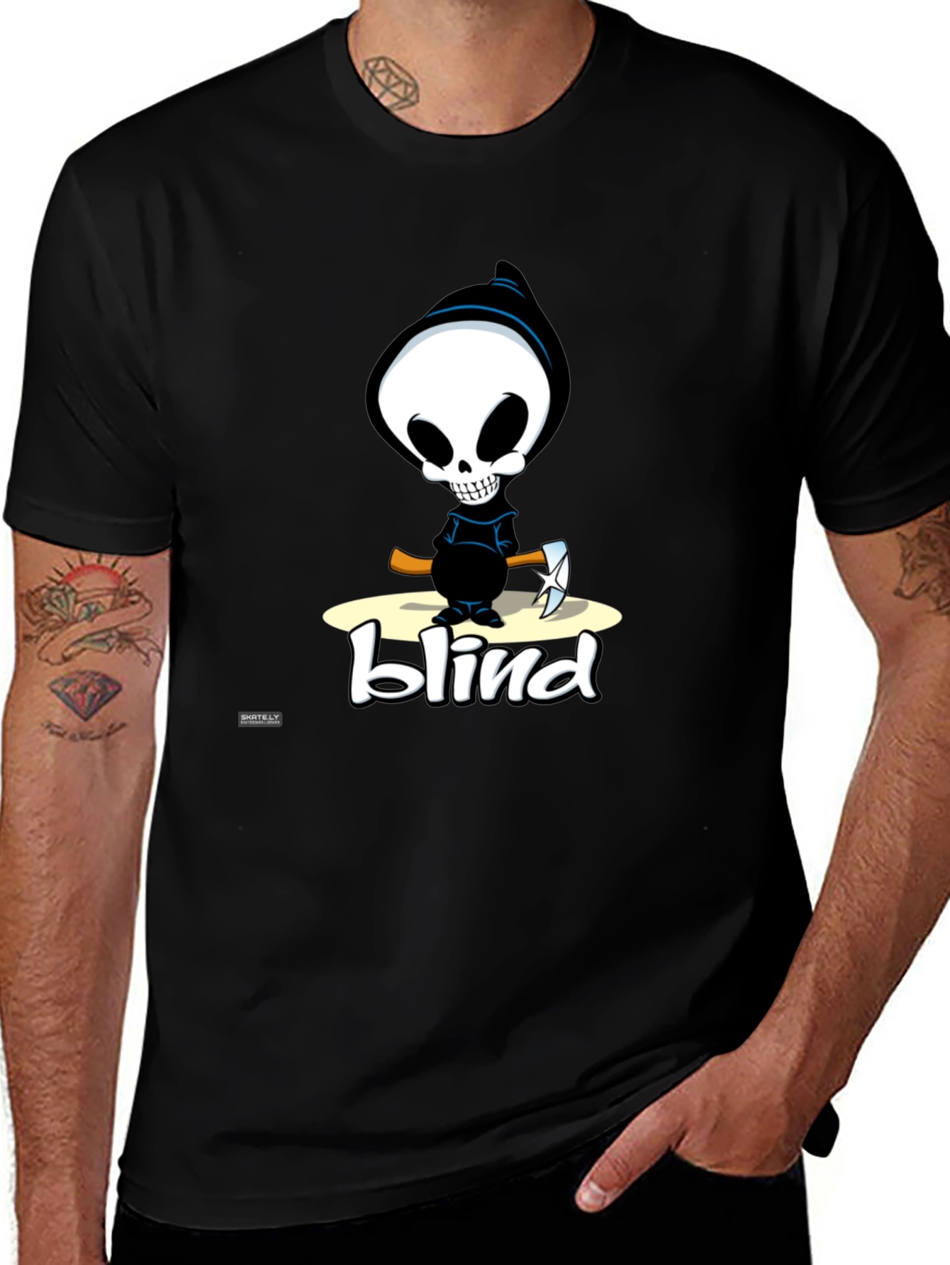 Blind Reaper Graphic Tee - Black Cotton T-Shirt