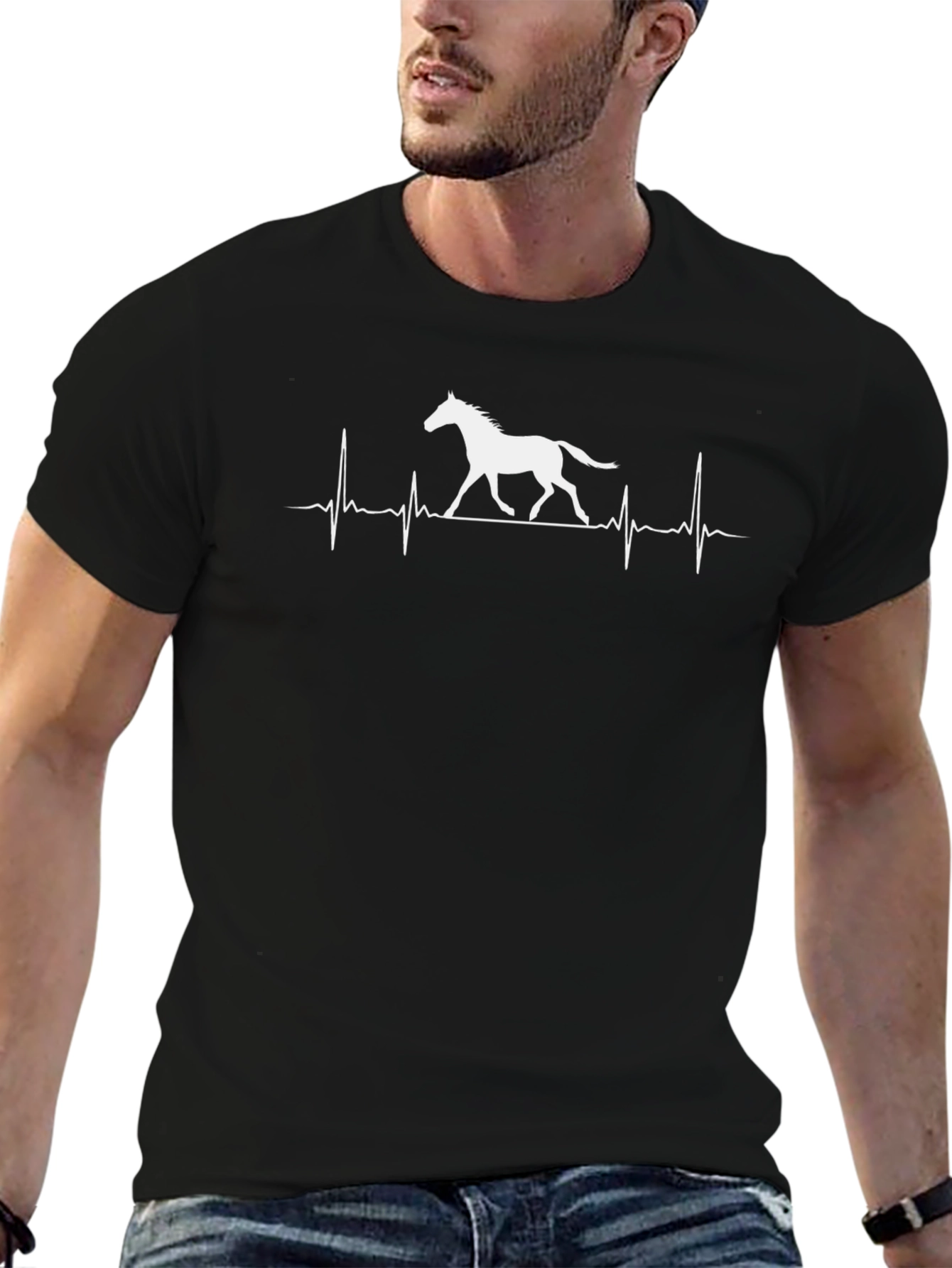 Horse Heartbeat Graphic T-Shirt