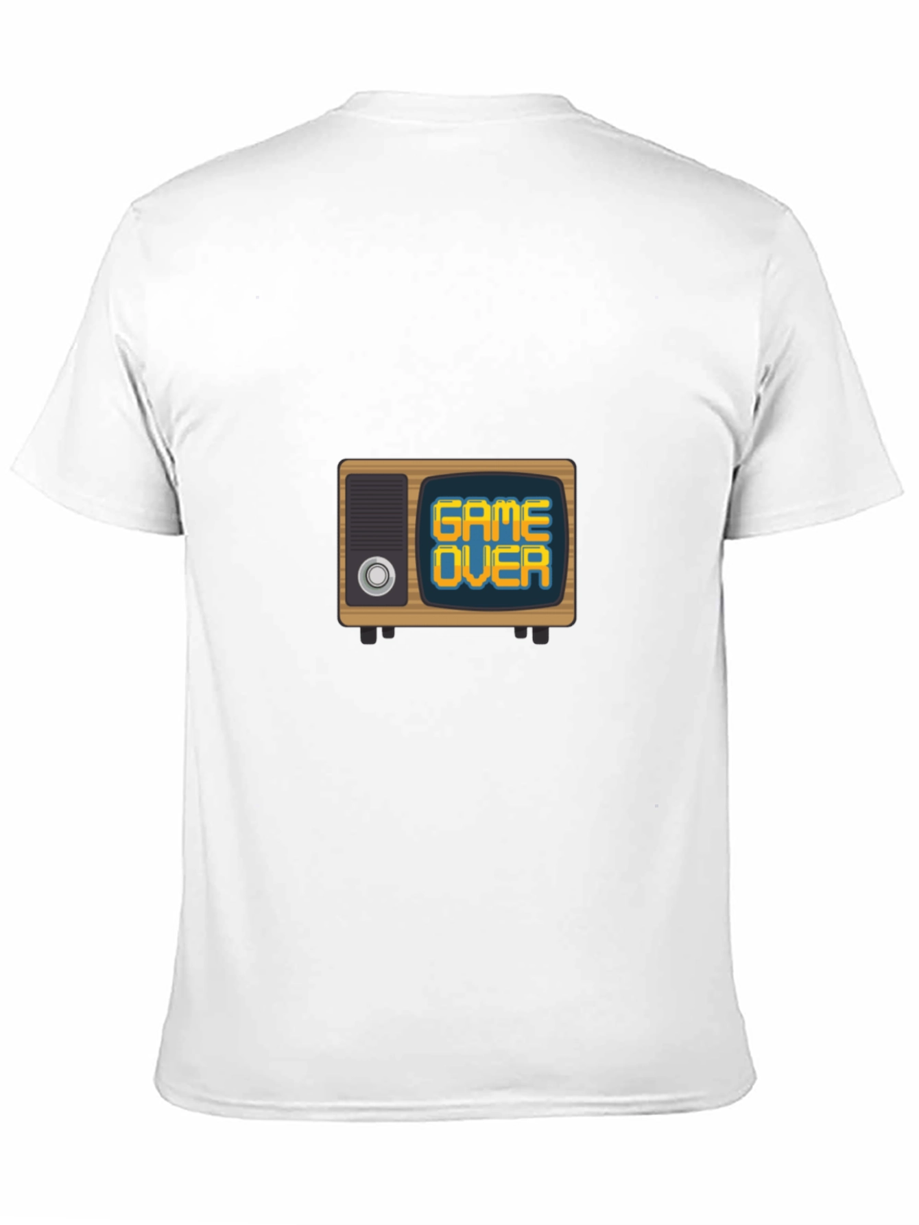 Game Over Retro TV Mens Black Graphic Tee