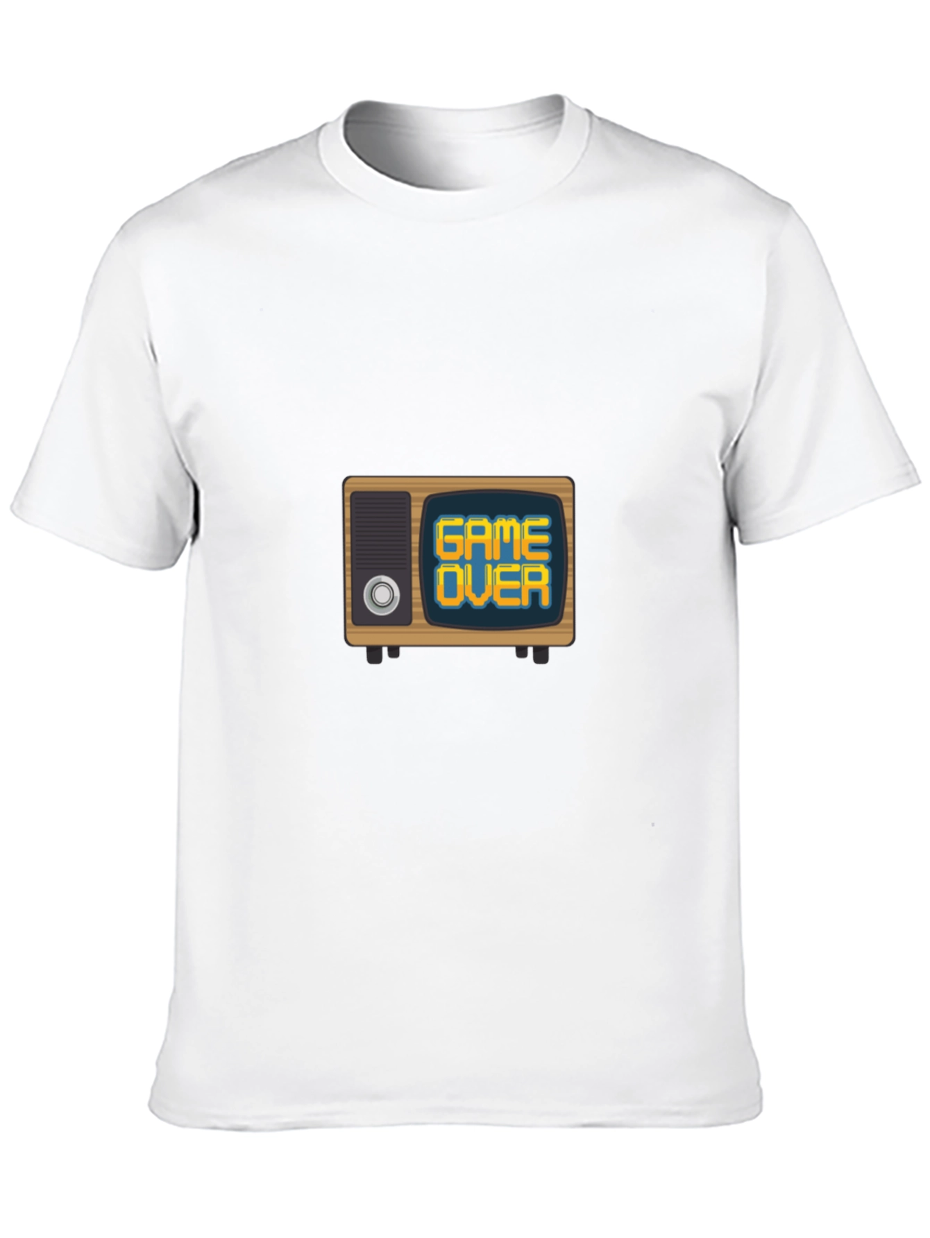 Game Over Retro TV Mens Black Graphic Tee