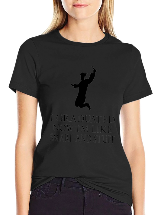 Graduated Smart & Stuff Black T-Shirt