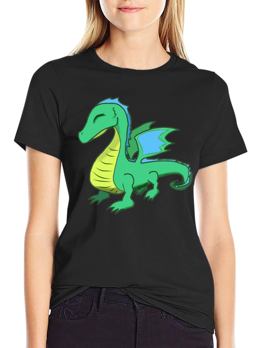 Dragon Graphic Tee - Black Cotton T-Shirt
