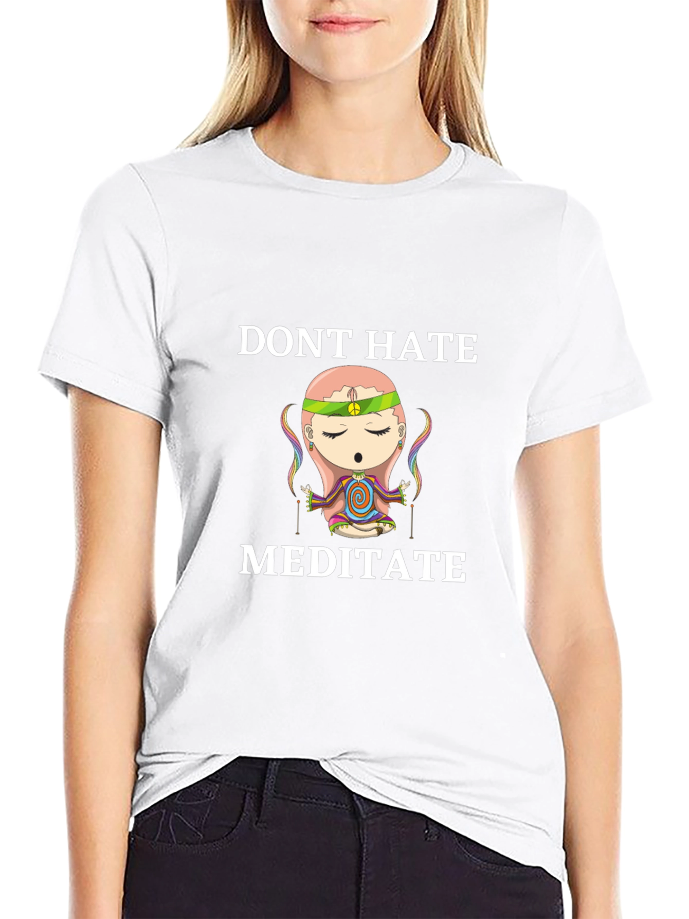 Dont Hate Meditate T-Shirt - Relaxed Fit