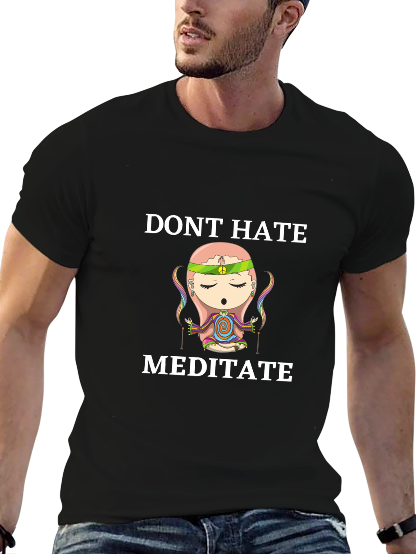 Dont Hate Meditate T-Shirt - Relaxed Fit