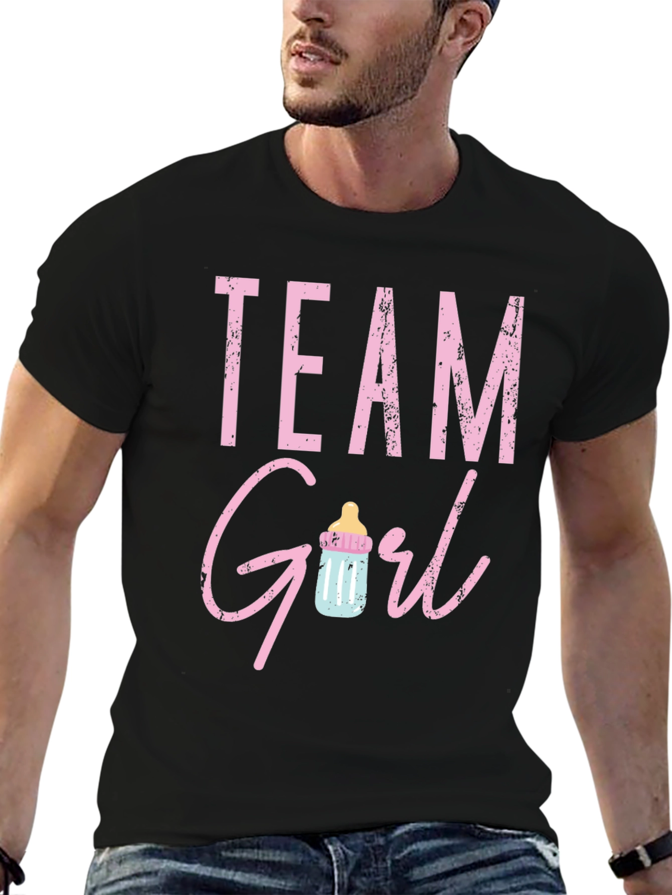 Team Girl Baby Shower Gender Reveal T-Shirt
