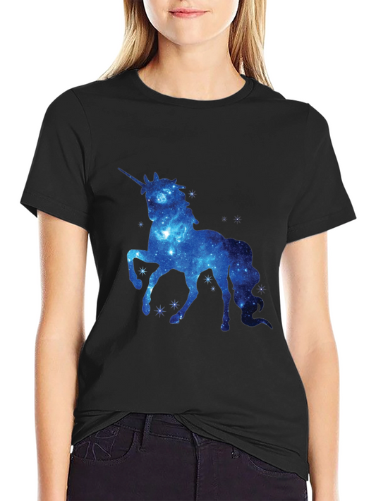 Galaxy Unicorn Graphic Tee - Mens Black T-Shirt