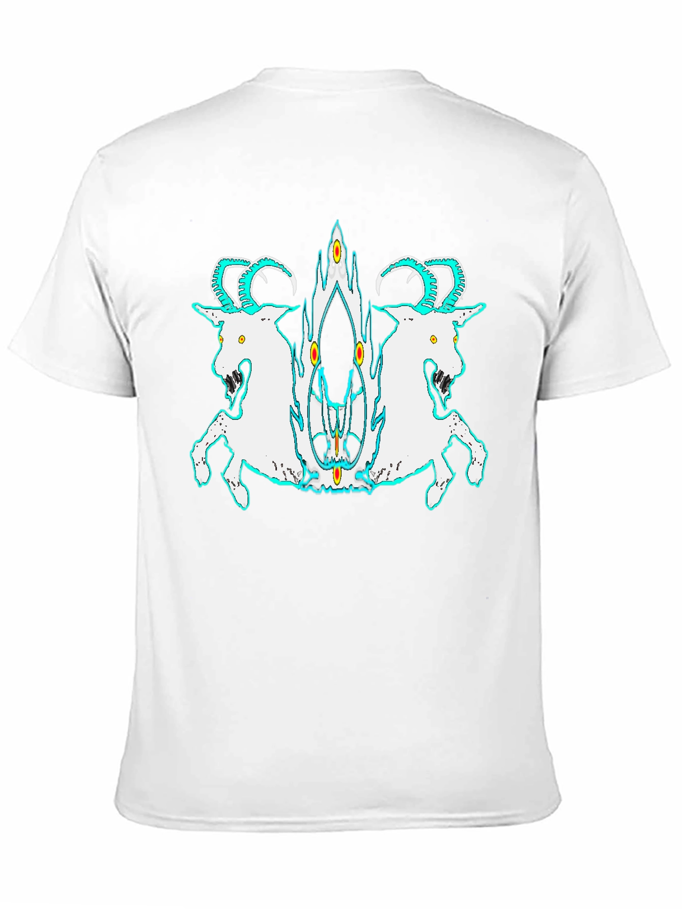 Black T-Shirt with Goat Design