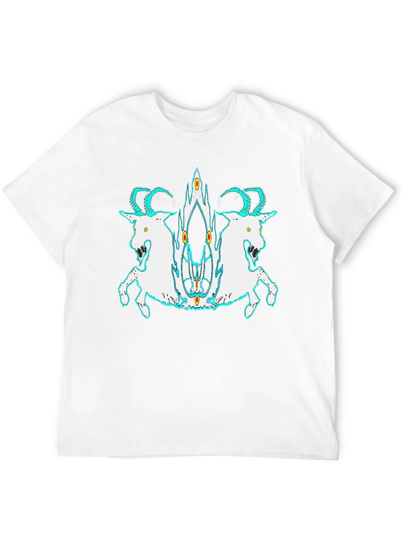 Black T-Shirt with Goat Design