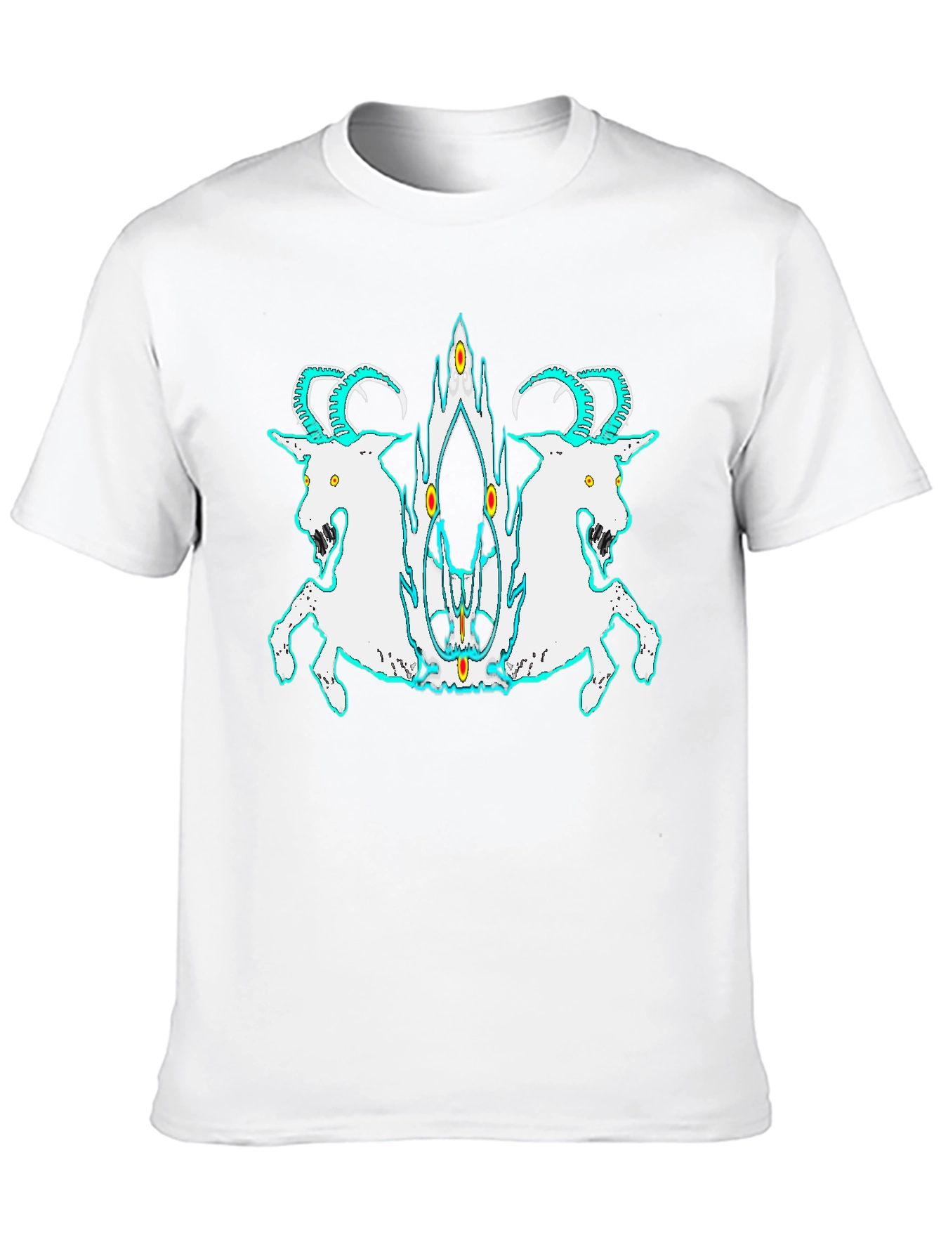 Black T-Shirt with Goat Design