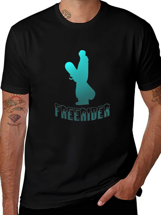 Freerider Graphic Tee - Black Cotton Blend