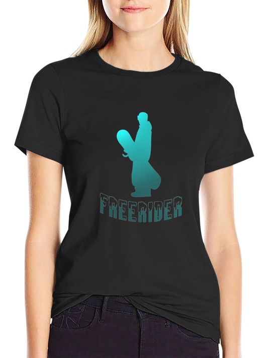 Freerider Graphic Tee - Black Cotton Blend
