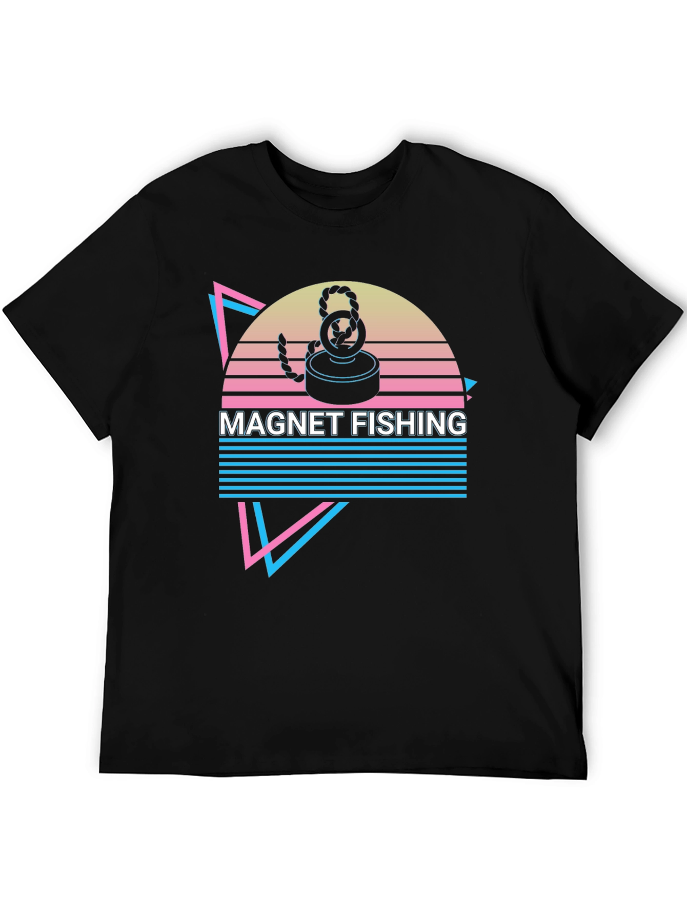 Magnet Fishing Retro T-Shirt Cool Hobby Tee