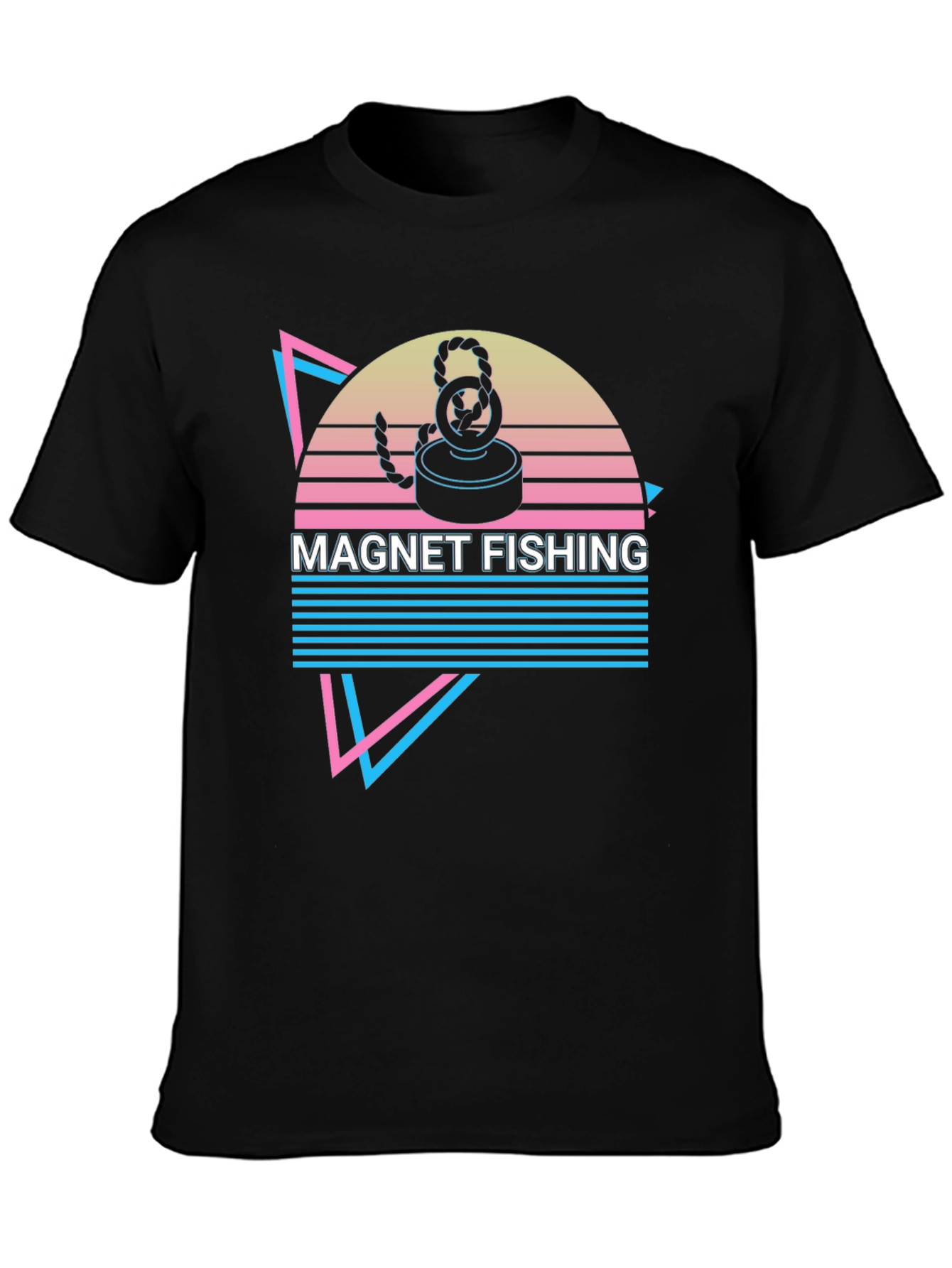 Magnet Fishing Retro T-Shirt Cool Hobby Tee