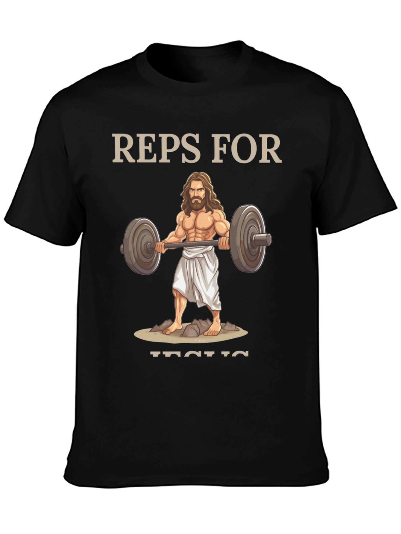 Reps For Jesus T-Shirt | Weightlifting Christian Tee