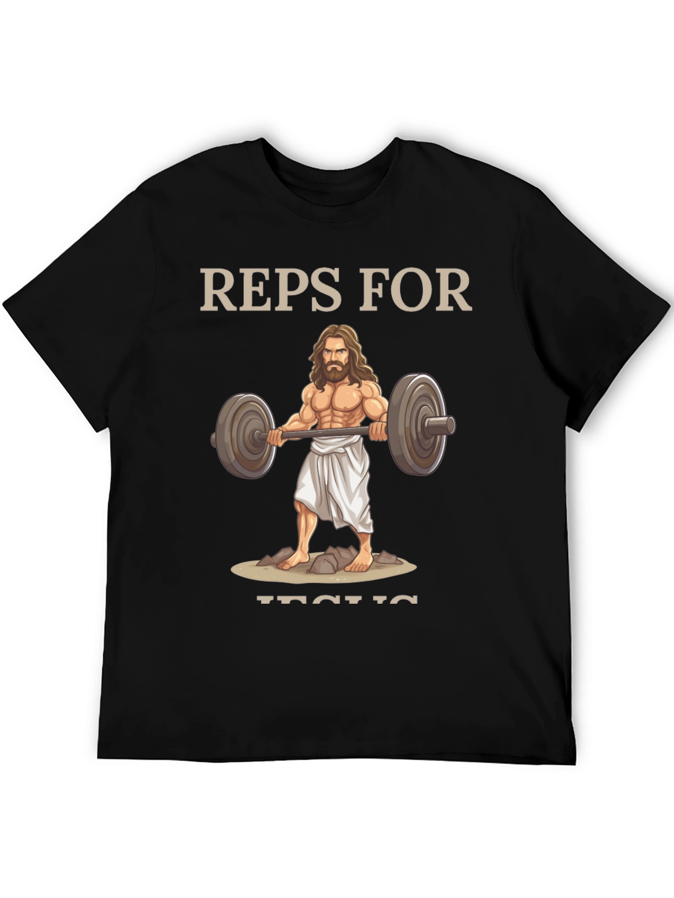 Reps For Jesus T-Shirt | Weightlifting Christian Tee