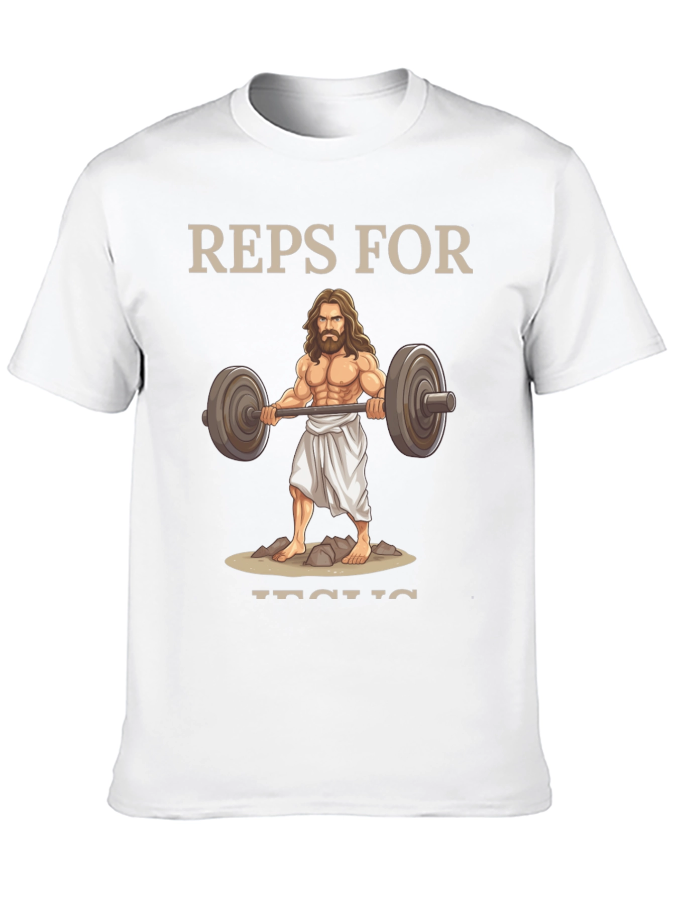 Reps For Jesus T-Shirt | Weightlifting Christian Tee