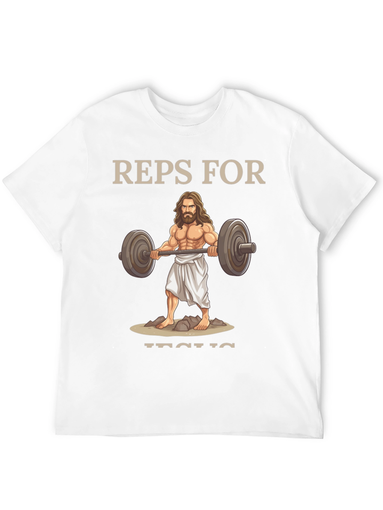 Reps For Jesus T-Shirt | Weightlifting Christian Tee