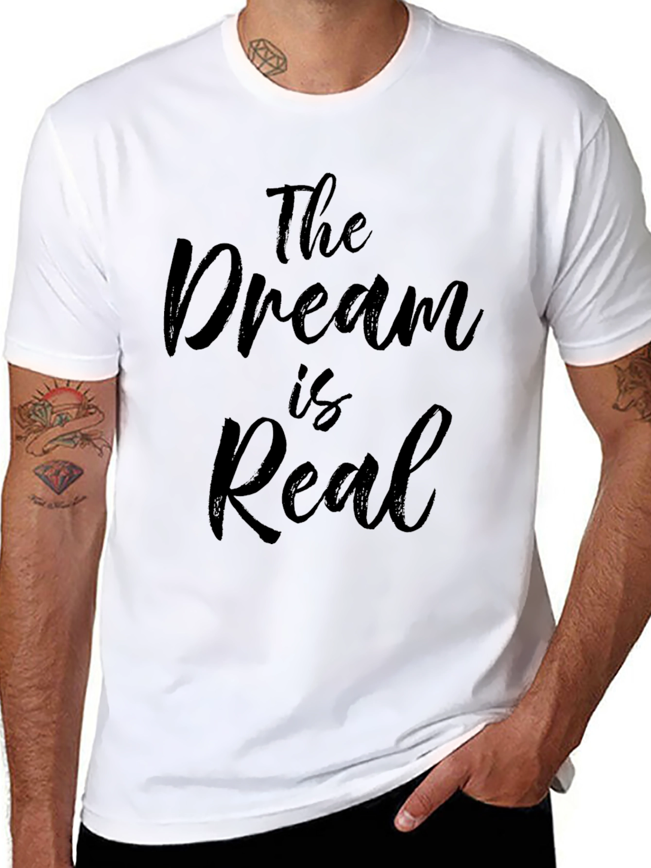 The Dream is Real Black Graphic Tee