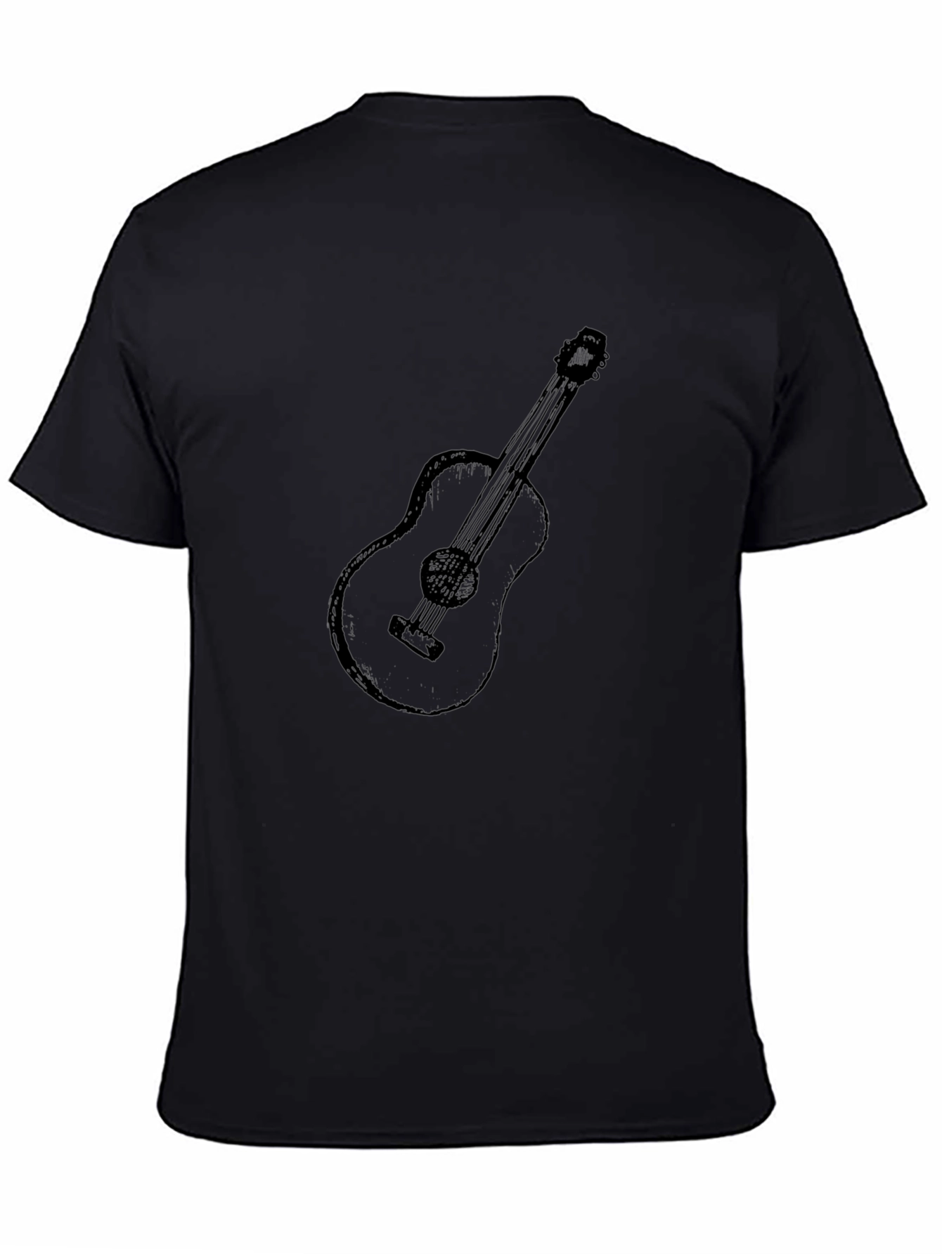 Guitar Graphic Black T-Shirt | Classic Tee
