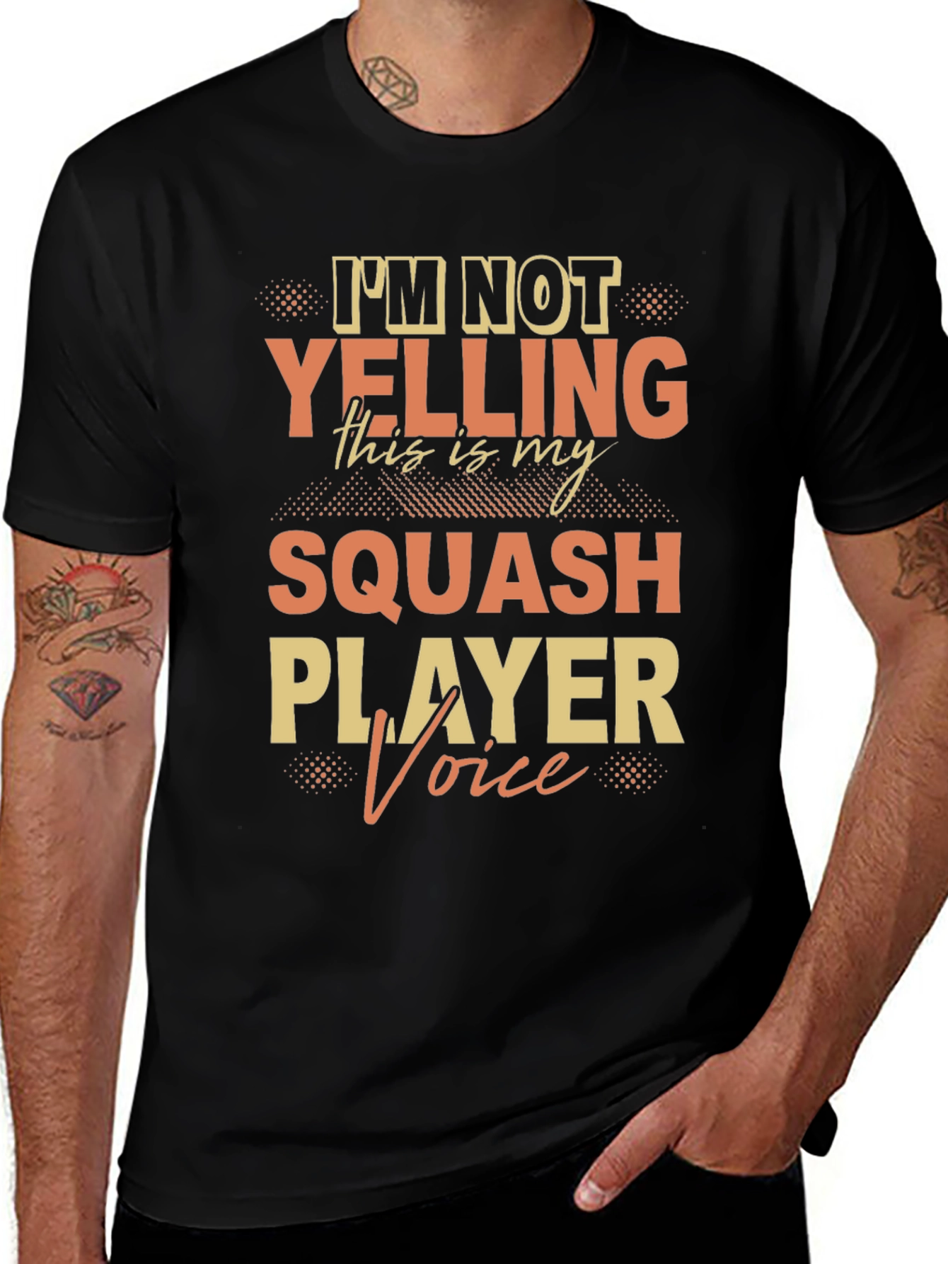 Squash Player Voice Graphic T-Shirt