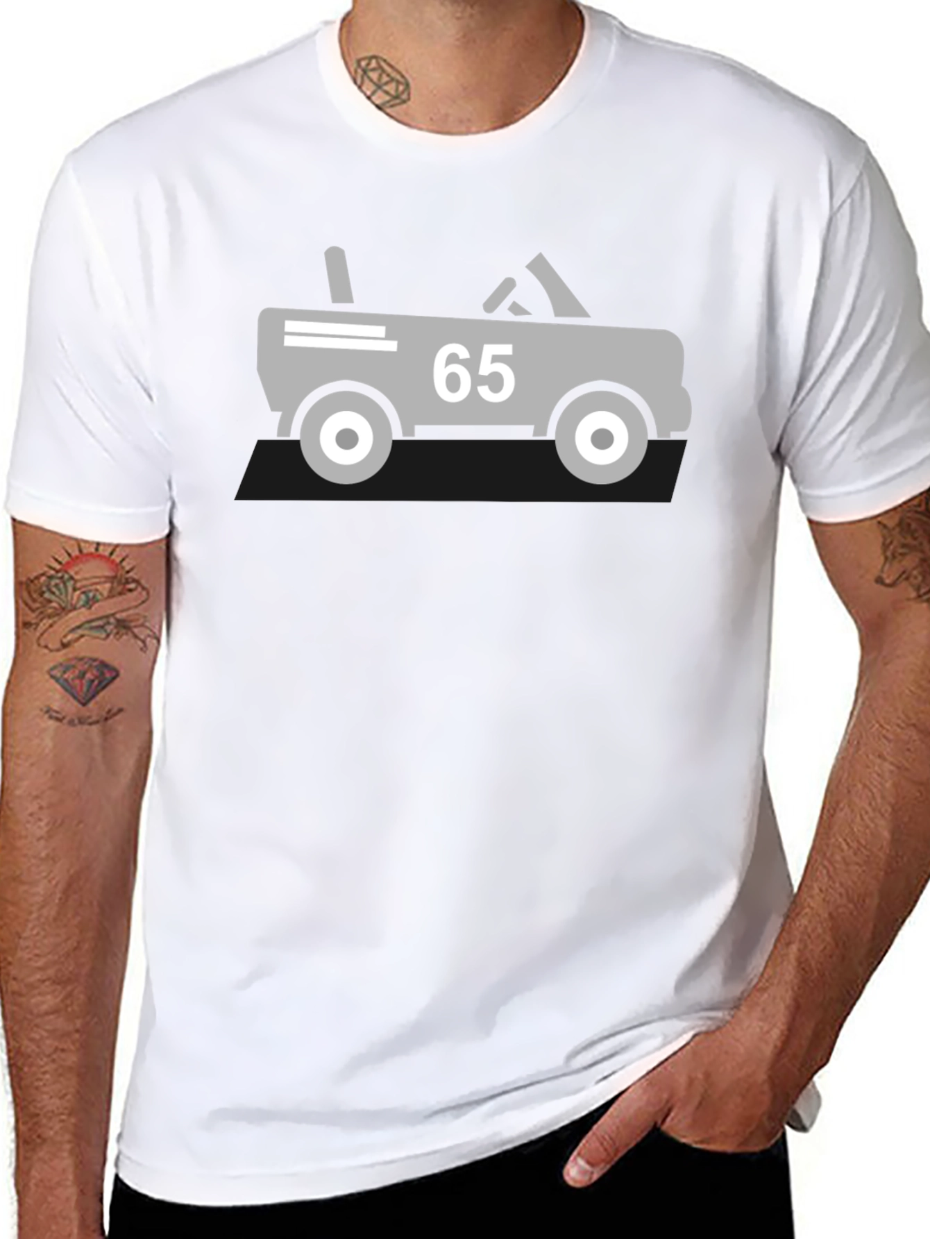 Cool Car Graphic Tee - Mens Black T-Shirt