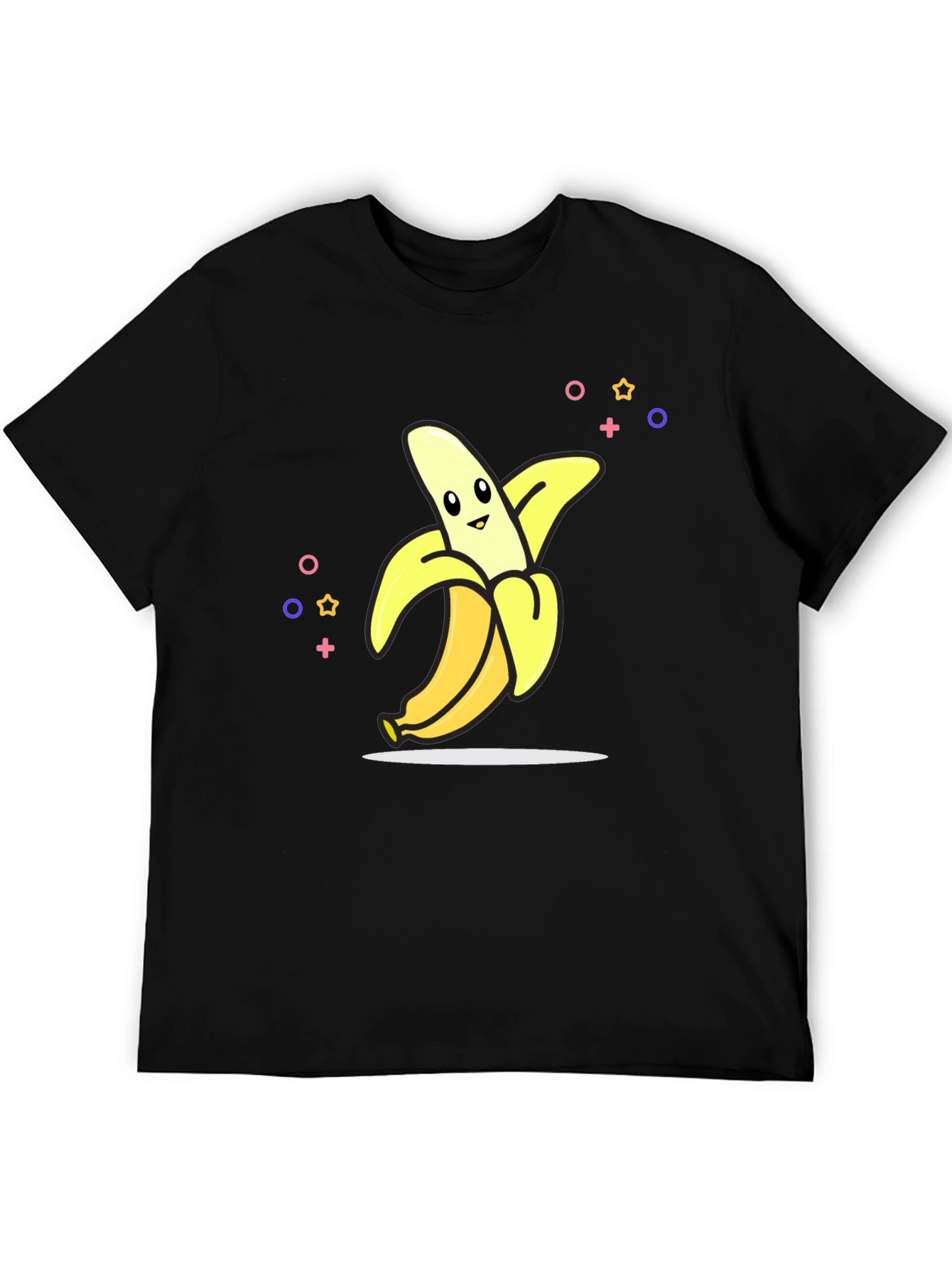 Fun Banana Graphic Black T-Shirt