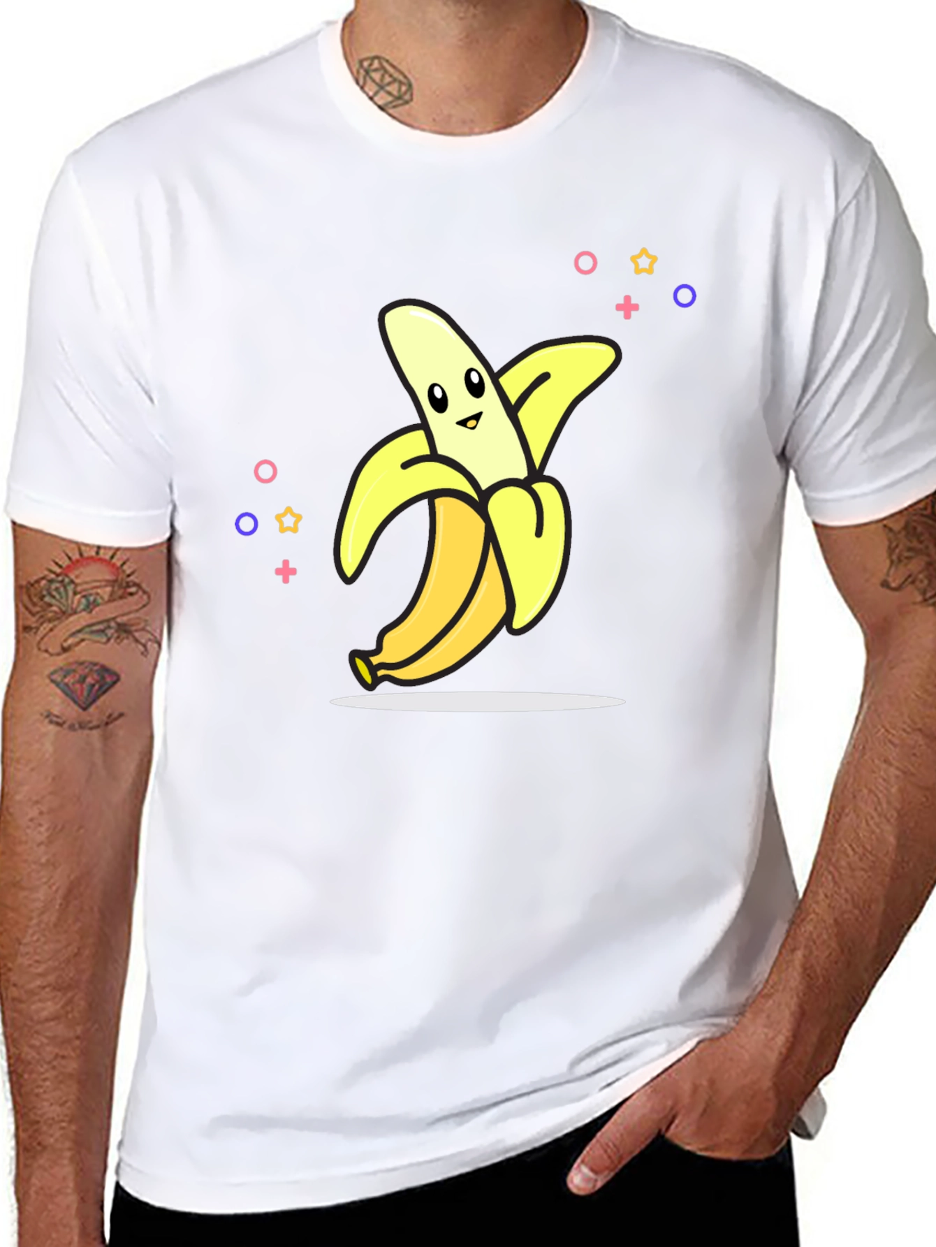 Fun Banana Graphic Black T-Shirt