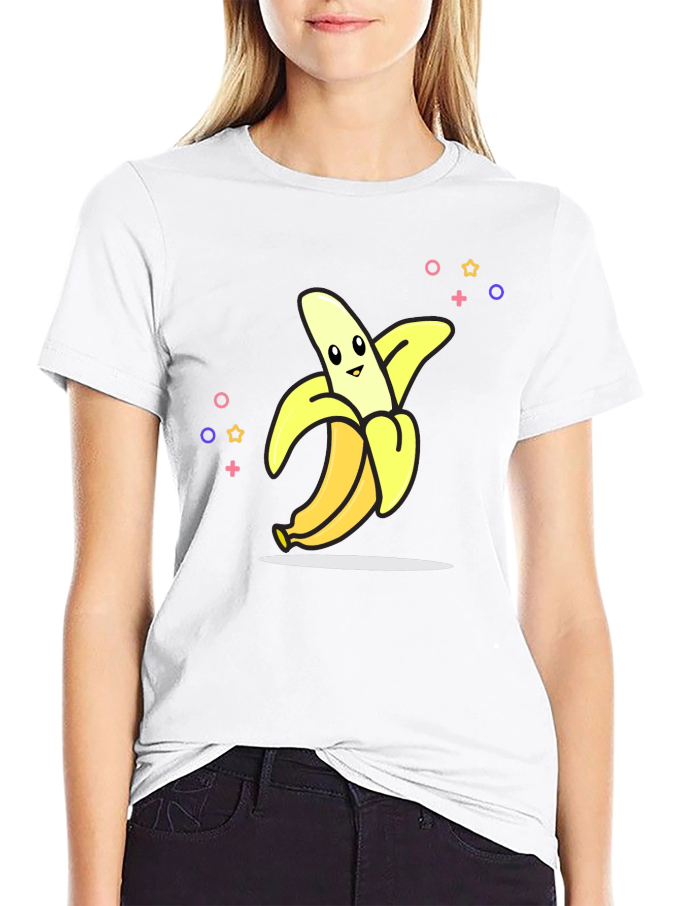 Fun Banana Graphic Black T-Shirt