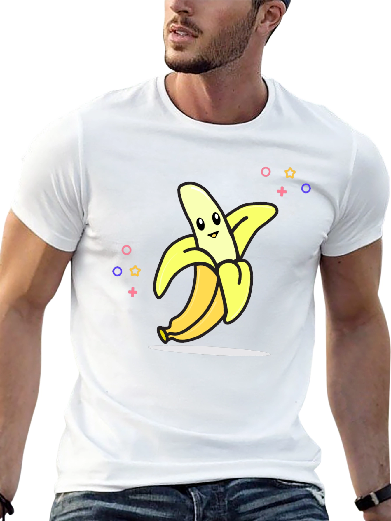 Fun Banana Graphic Black T-Shirt