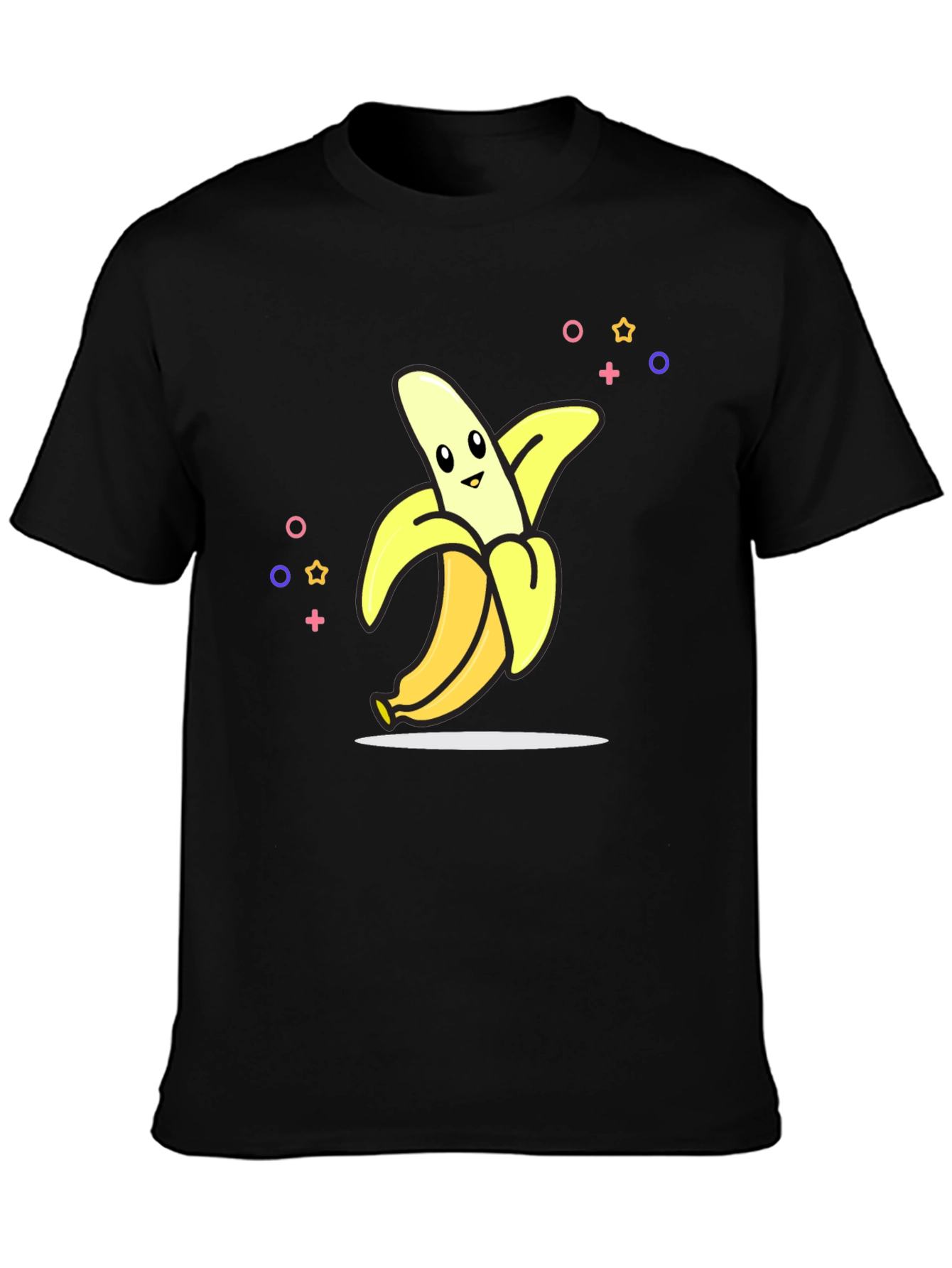 Fun Banana Graphic Black T-Shirt