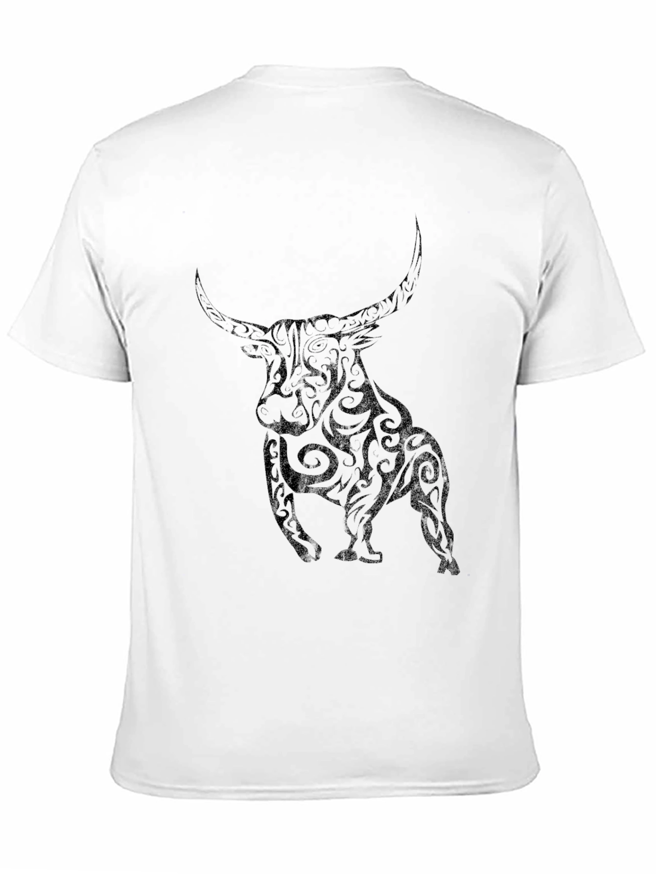 Black Tribal Bull Graphic Tee