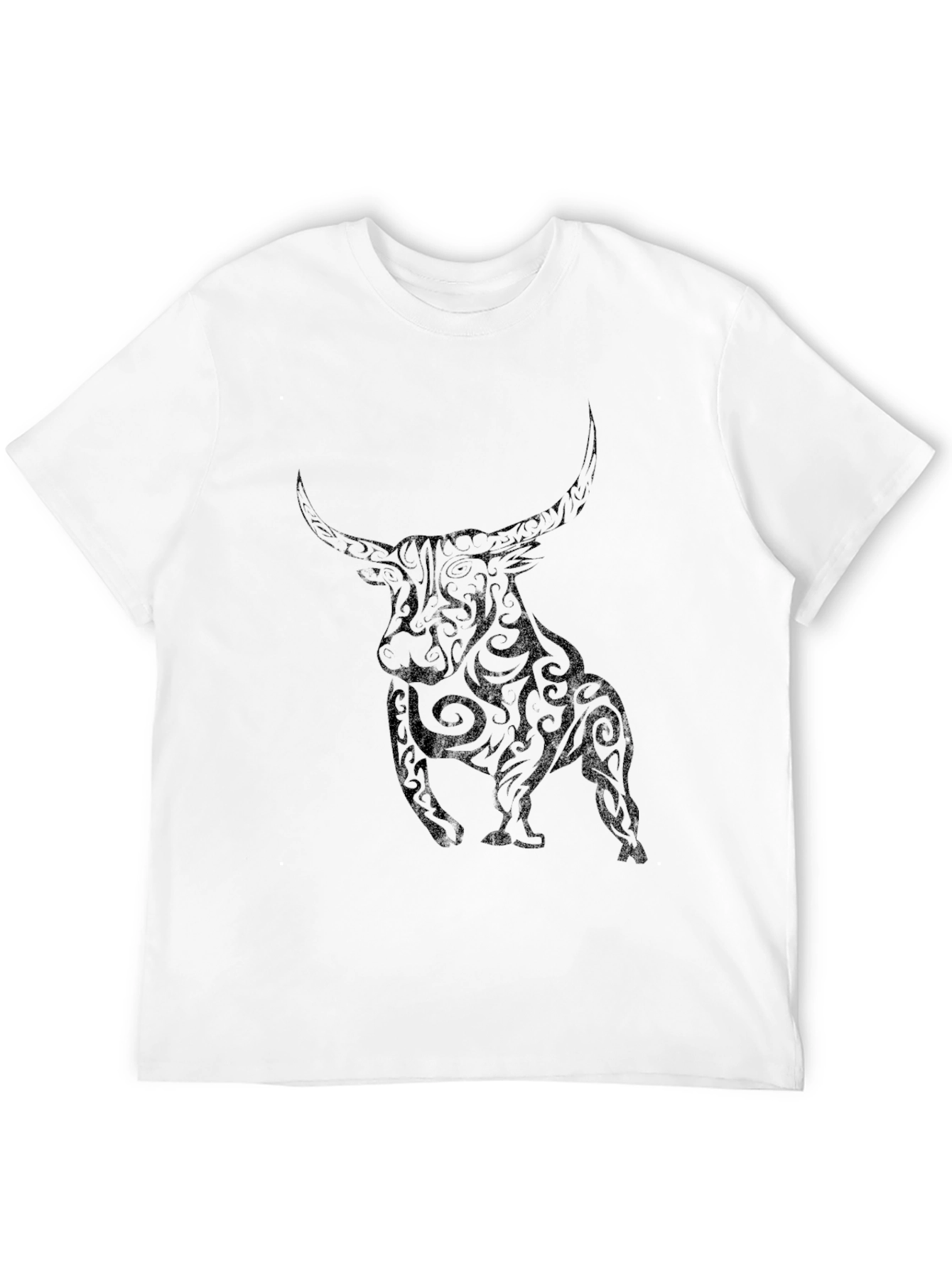 Black Tribal Bull Graphic Tee