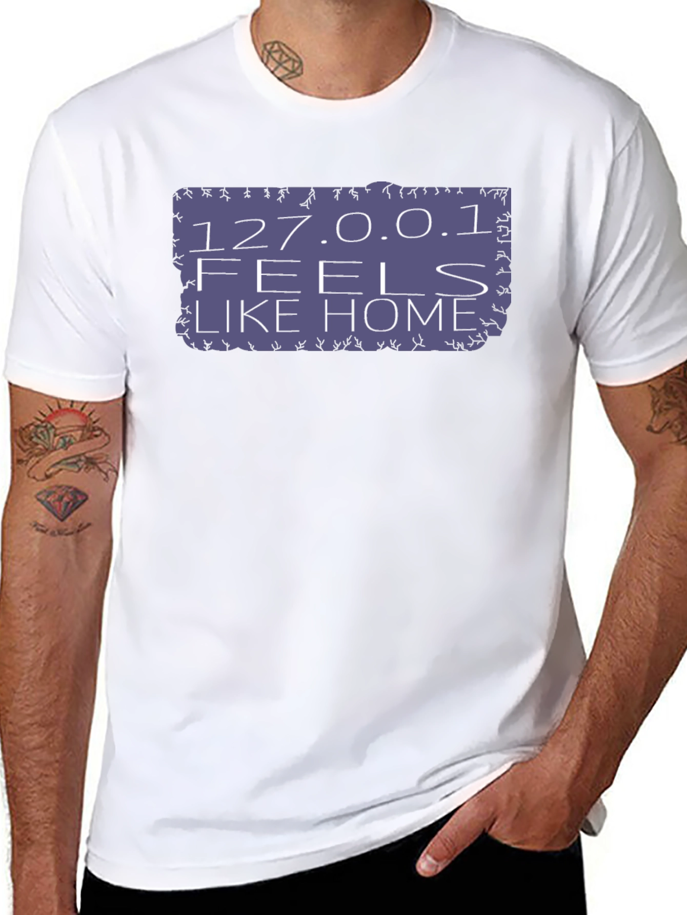 127.0.0.1 Feels Like Home Black T-Shirt