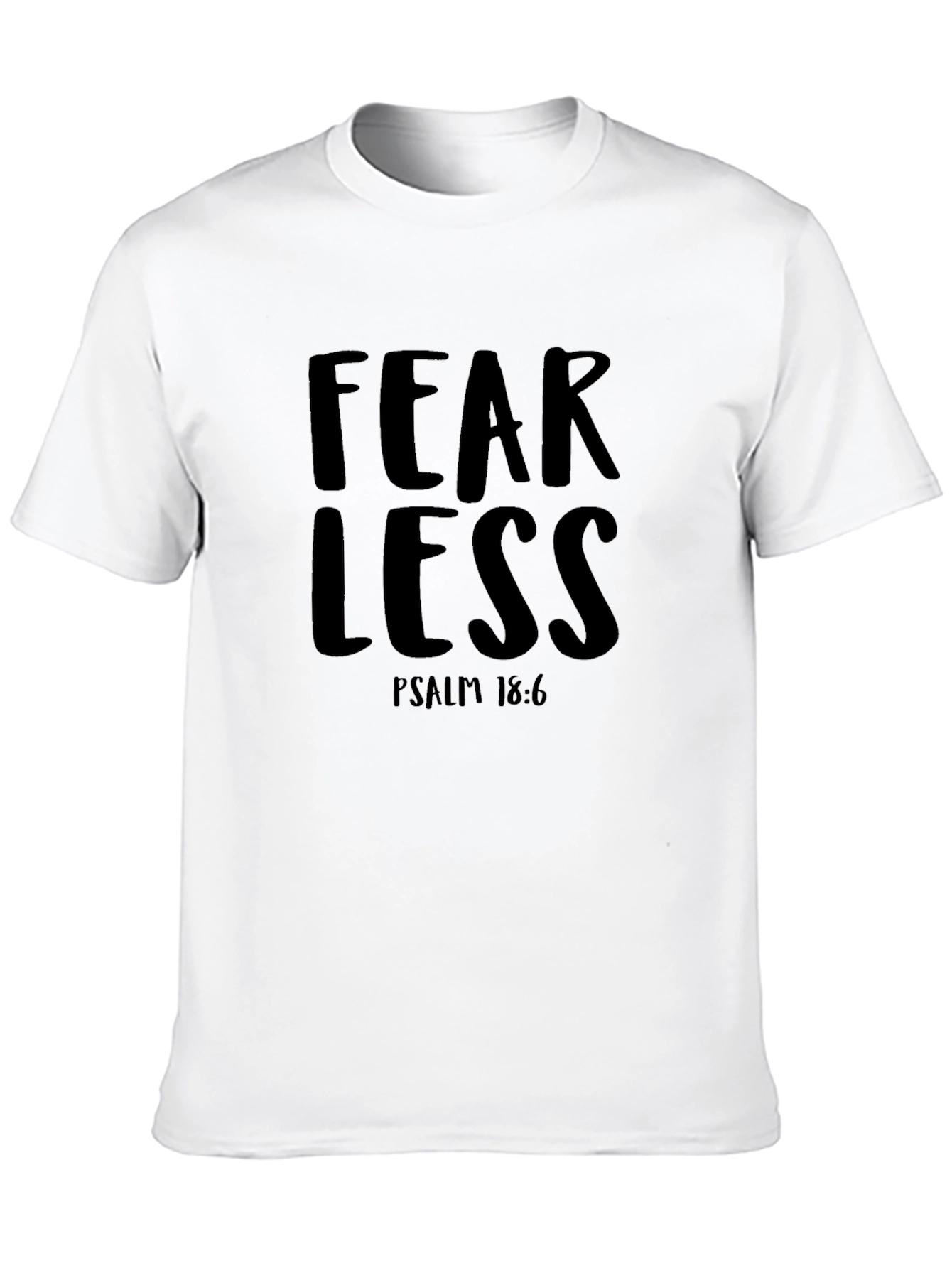 Fearless Psalm 18:6 Graphic Tee - Black Cotton T-Shirt