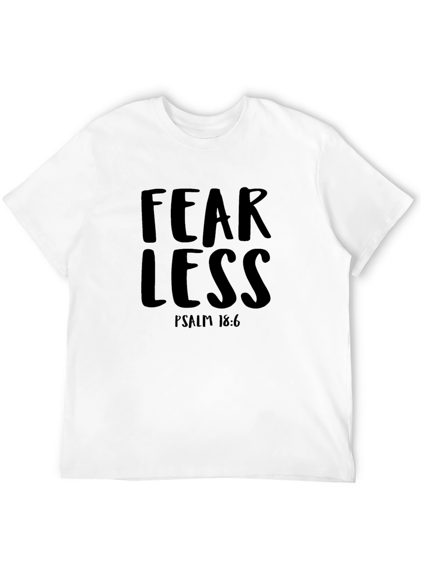Fearless Psalm 18:6 Graphic Tee - Black Cotton T-Shirt