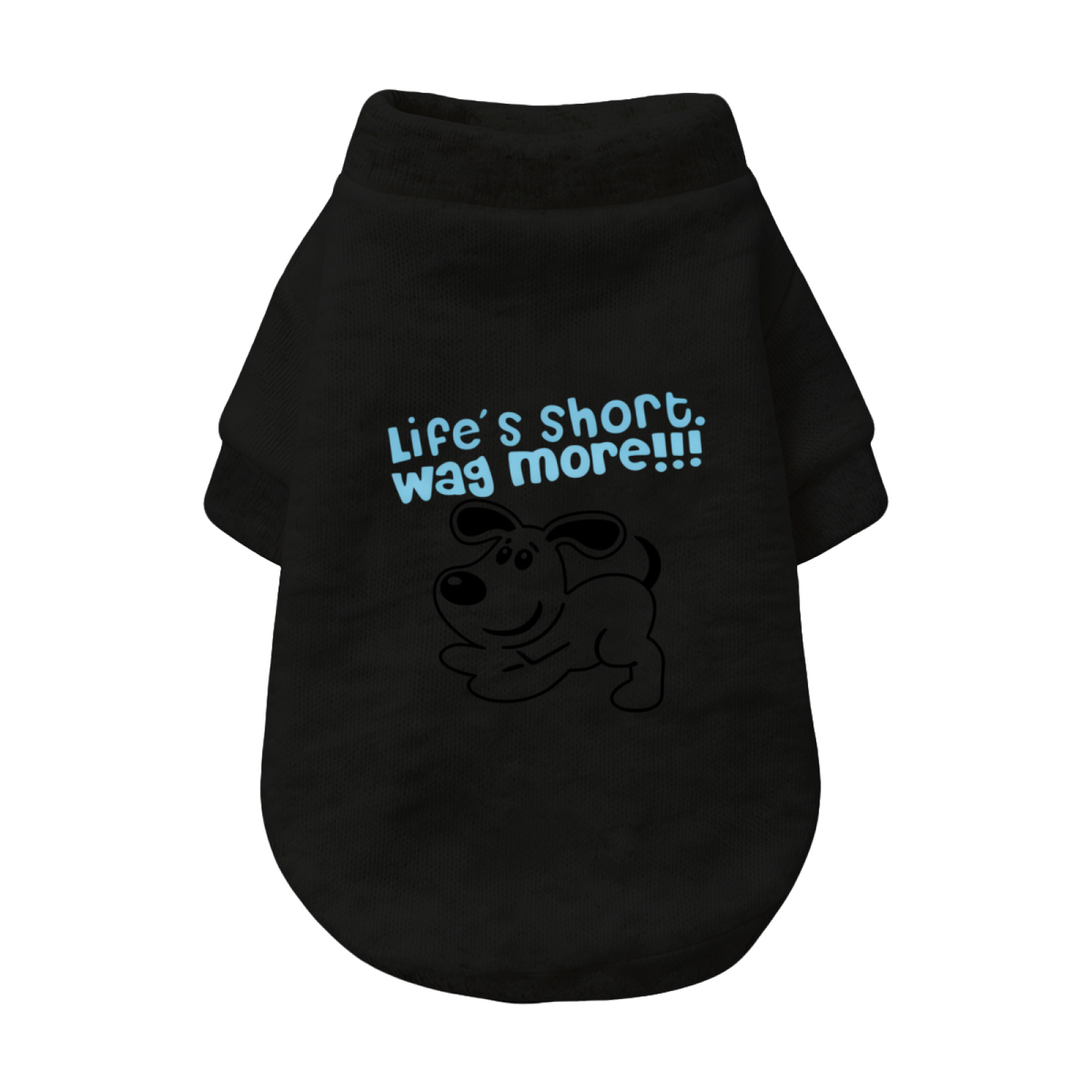 Life's Short Wag More Funny Pet Cardigan Sweater