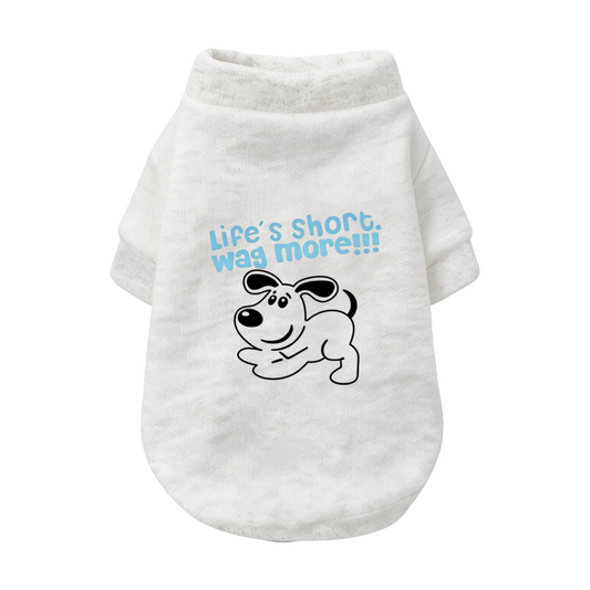 Life's Short Wag More Funny Pet Cardigan Sweater