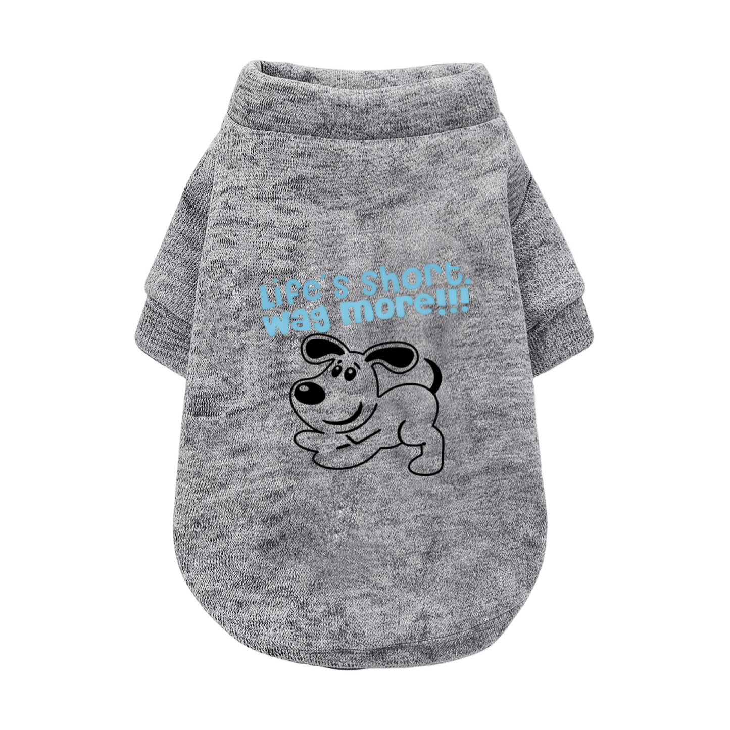 Life's Short Wag More Funny Pet Cardigan Sweater