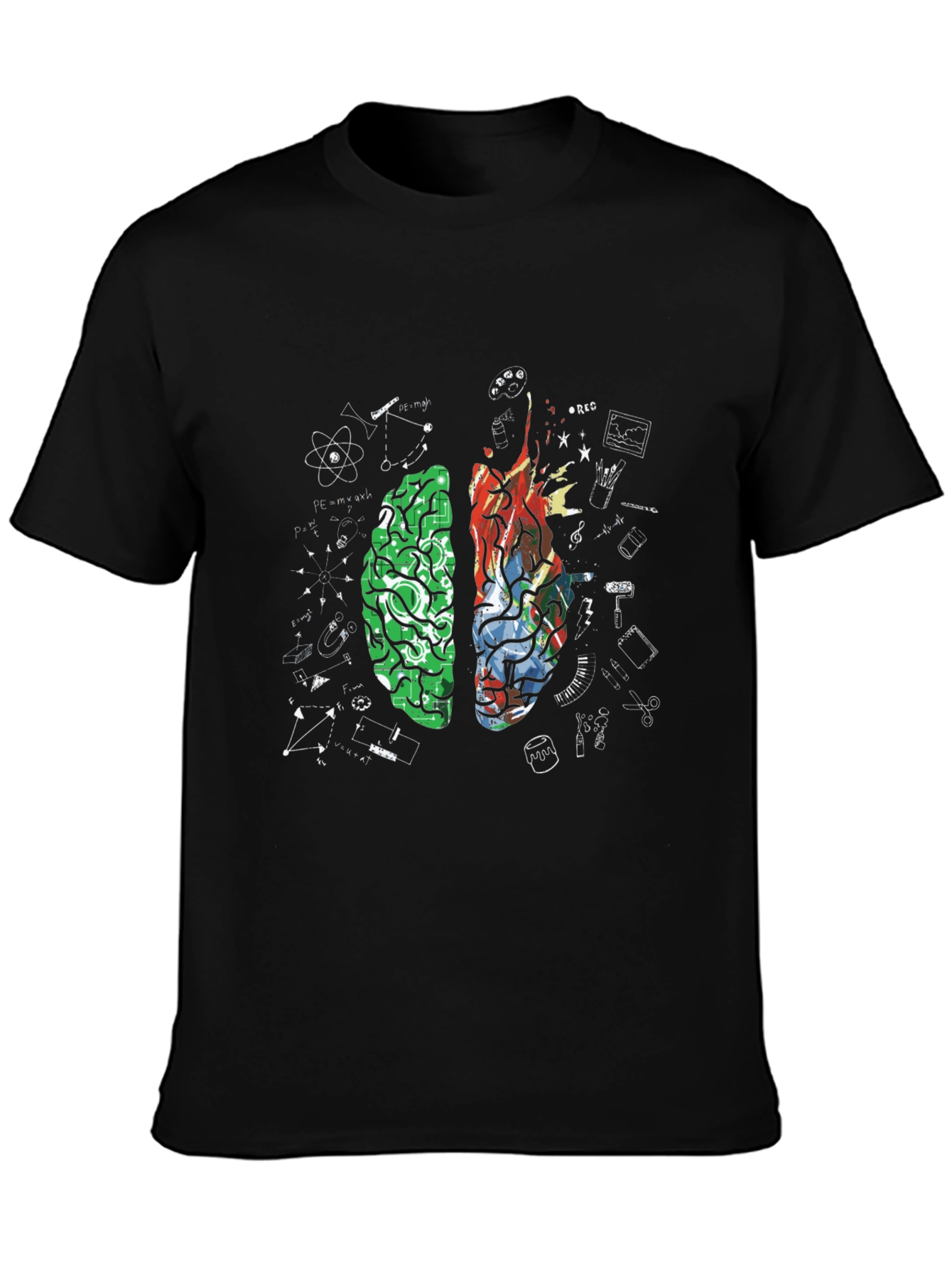 Brain Function T-Shirt - Creative and Logical Thinking Apparel