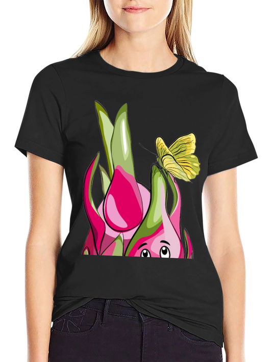 Dragon Fruit & Butterfly Graphic Tee