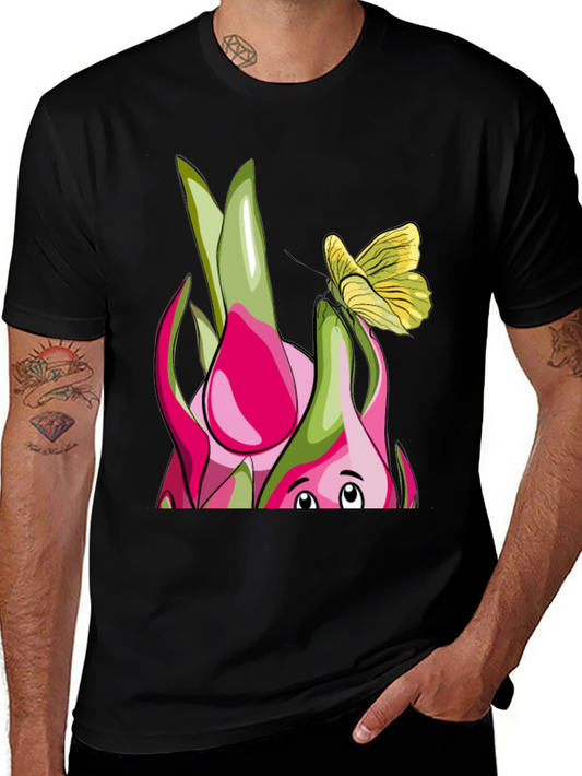 Dragon Fruit & Butterfly Graphic Tee
