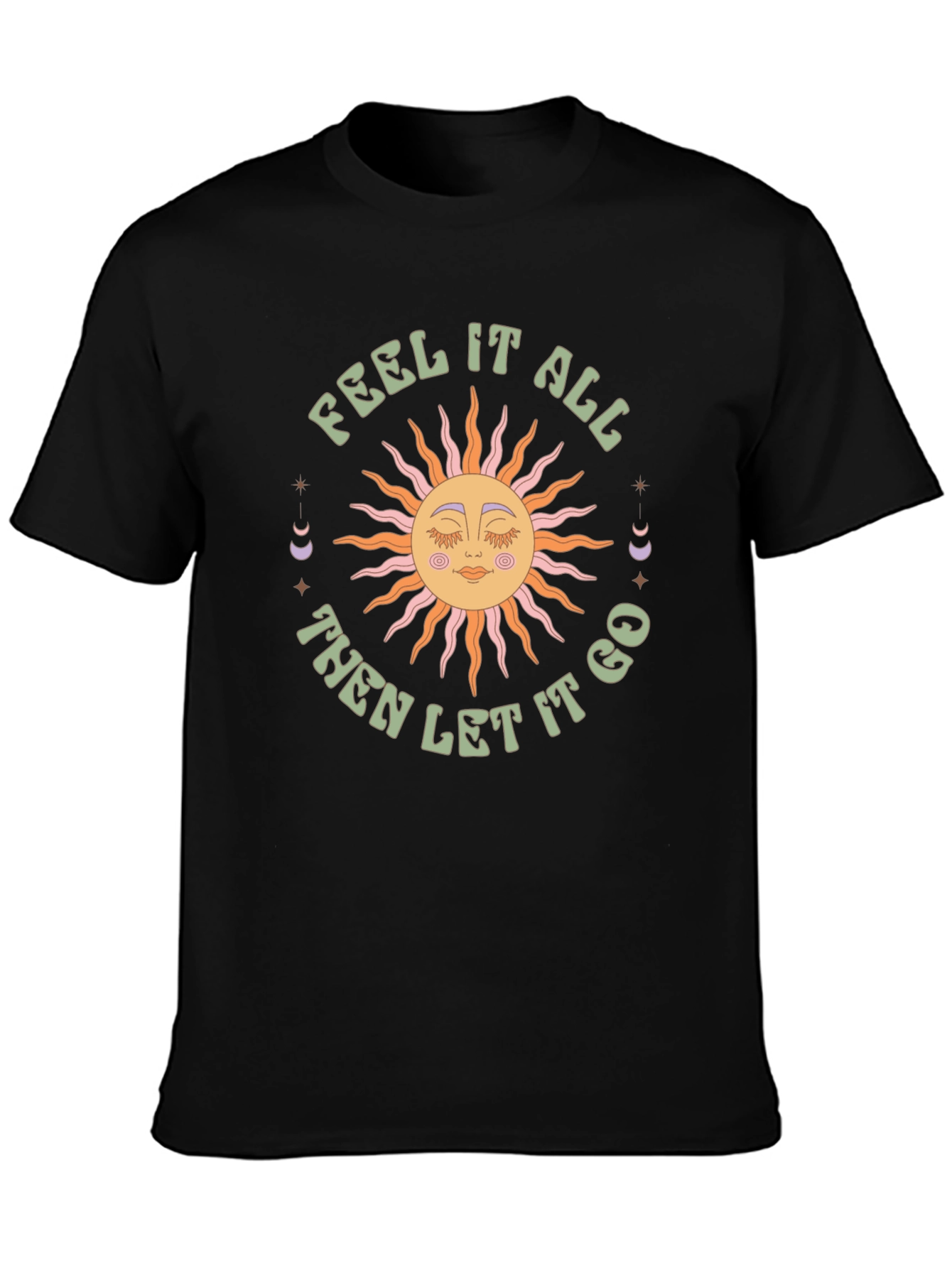 Feel It All Graphic Tee - Retro Sun Design