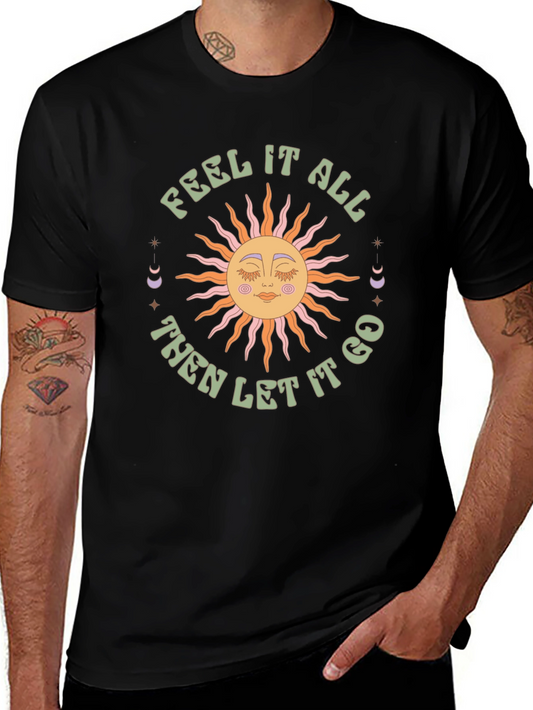Feel It All Graphic Tee - Retro Sun Design